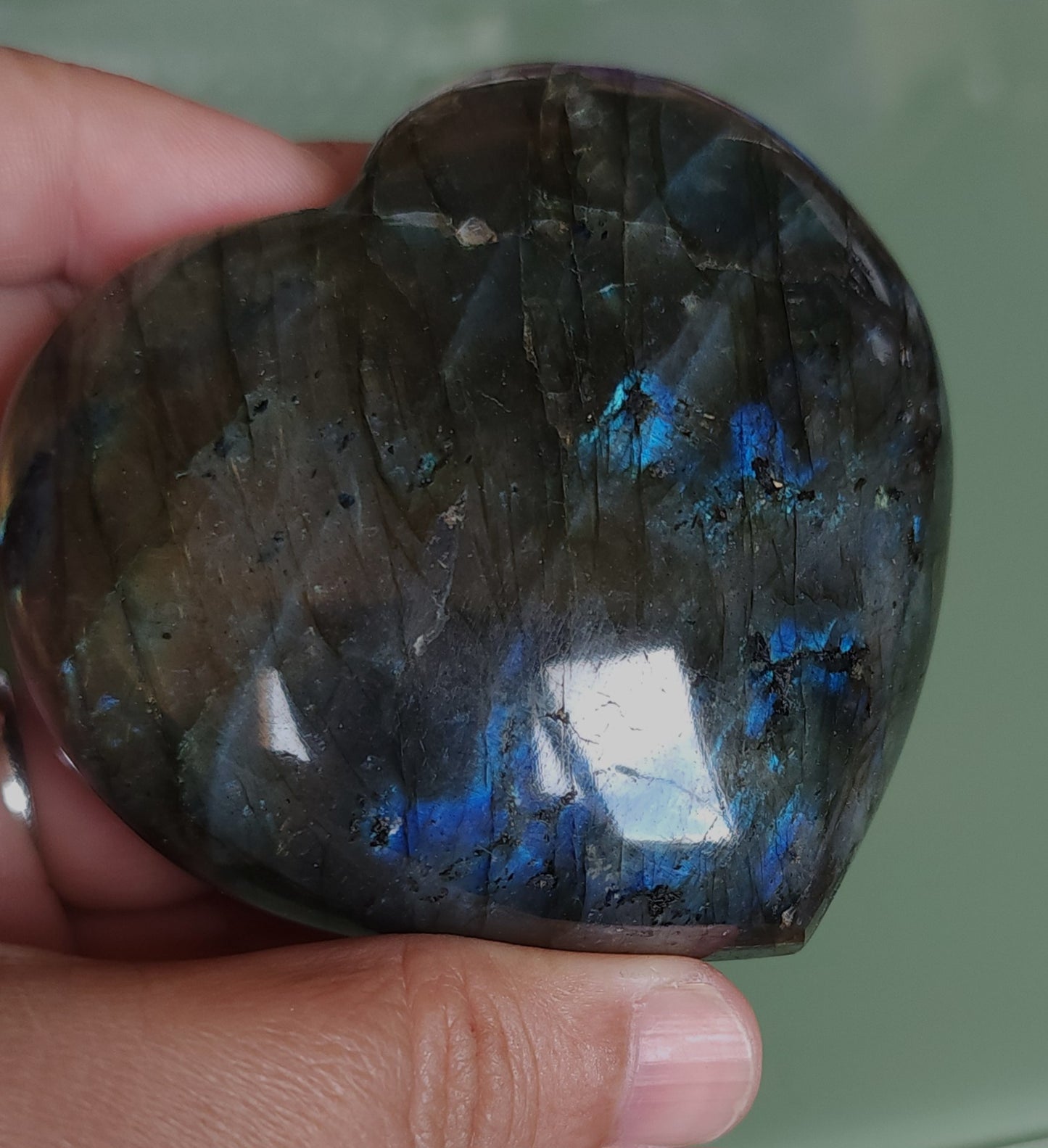 Labradorite Heart