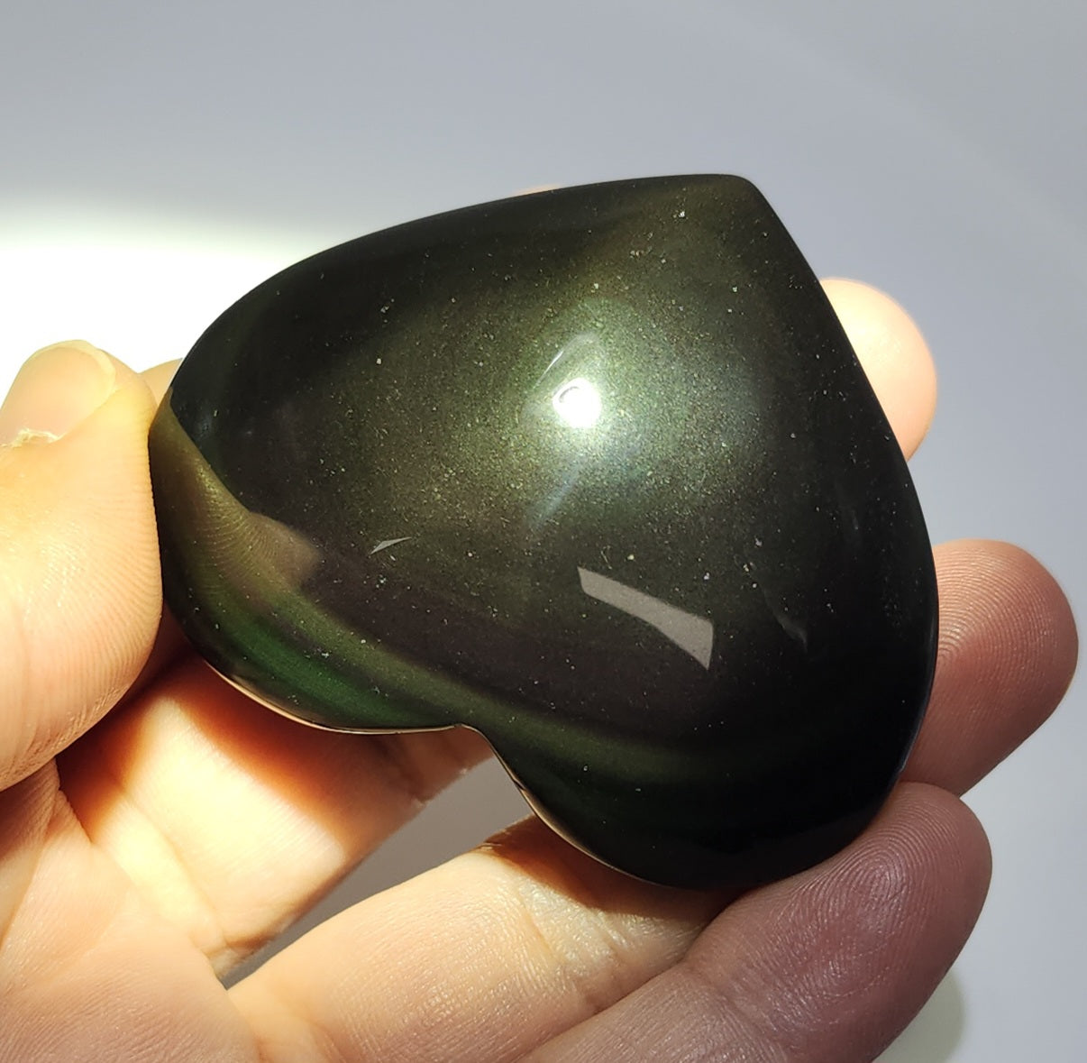 Rainbow Obsidian Heart