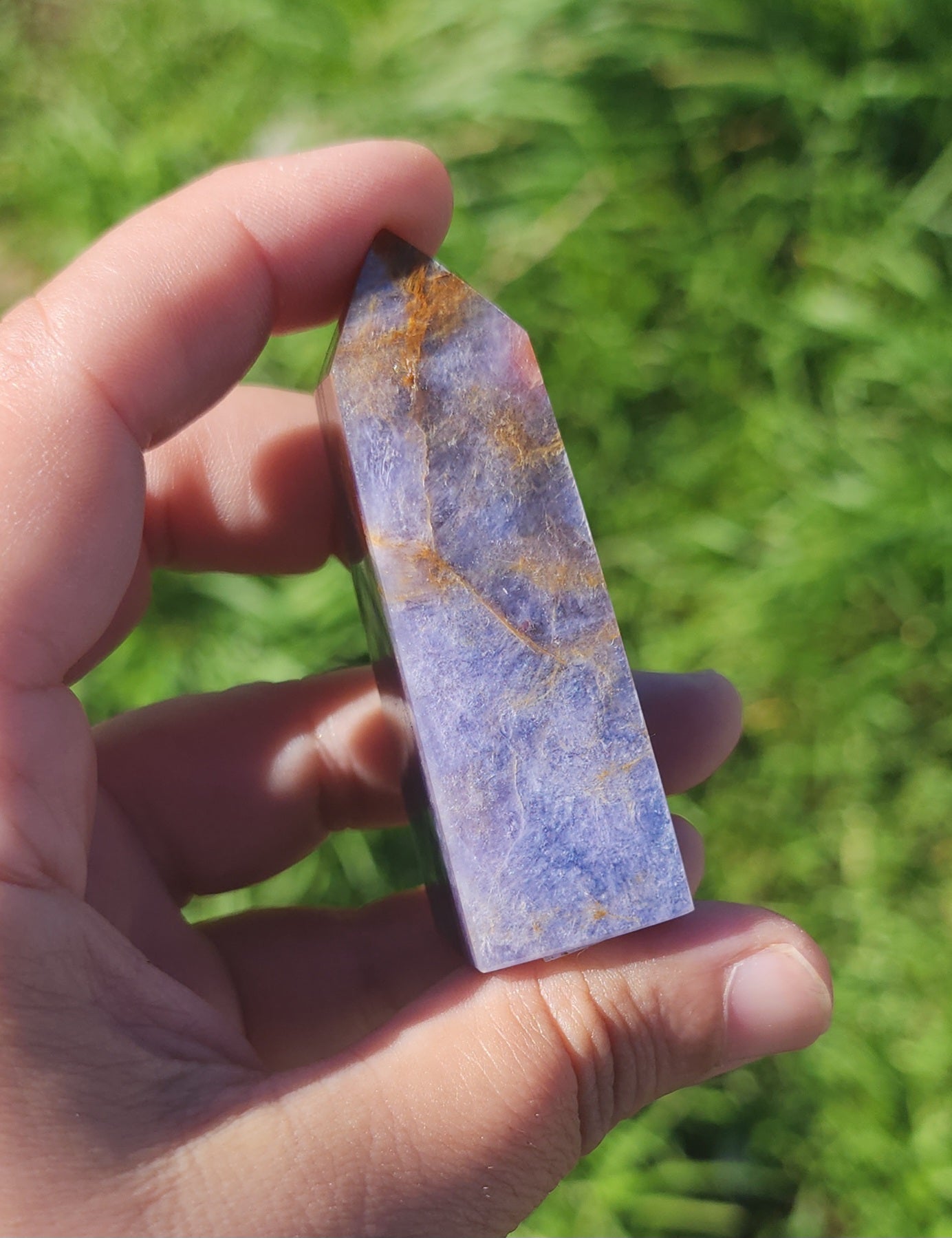 Rubellite Tourmaline in Lepidolite Mica Point