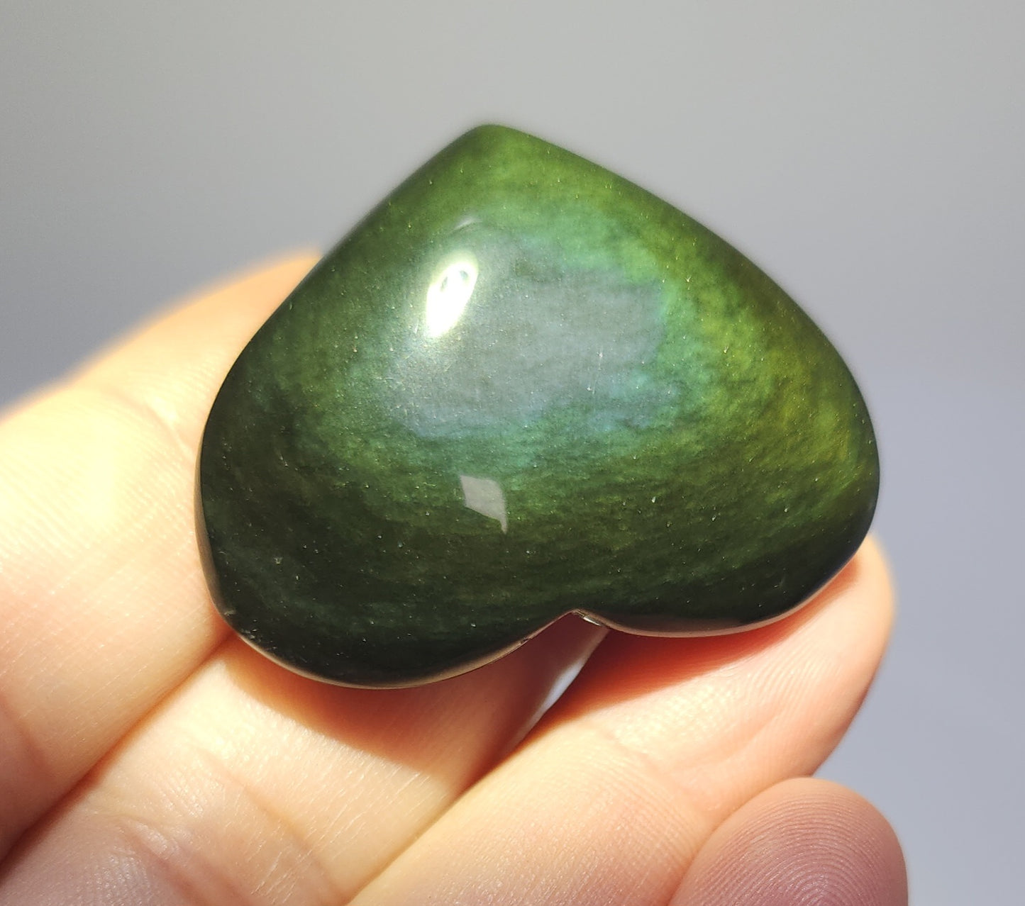Rainbow Obsidian Heart