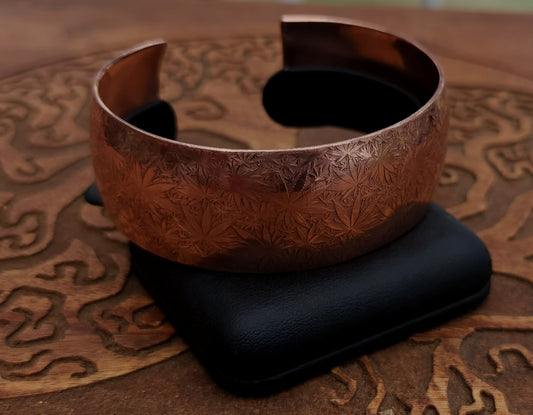 "Sweet Leaf" Copper Cuff Bracelet