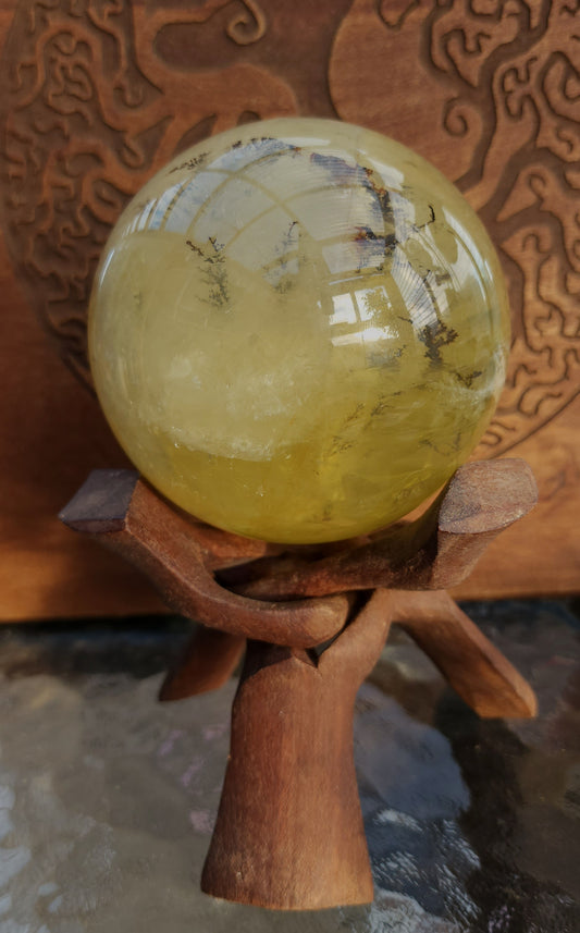 Dendritic Star Citrine Sphere