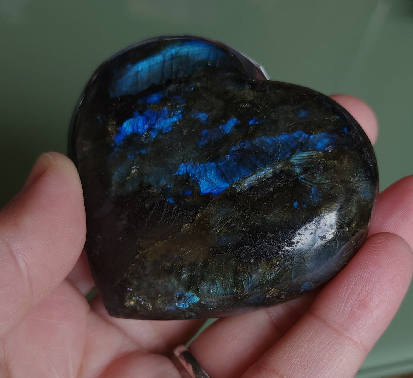 Labradorite Heart