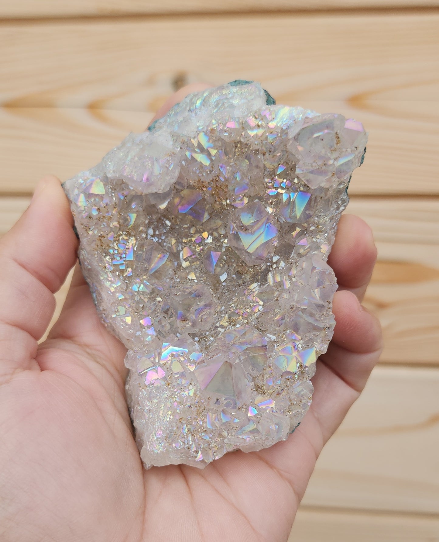 Tanzine Aura Amethyst Cluster