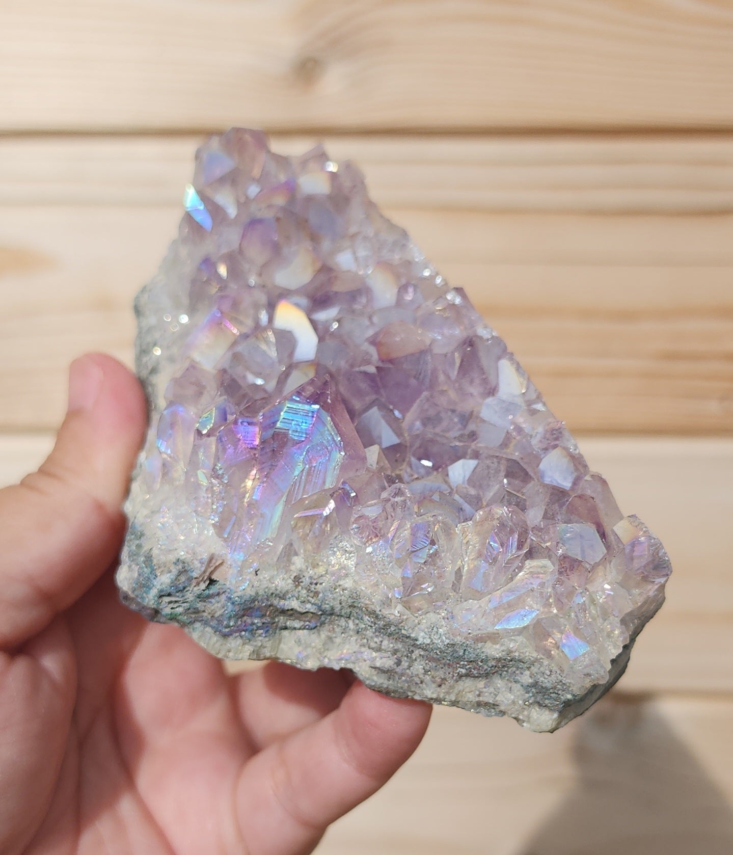 Tanzine Aura Amethyst Cluster