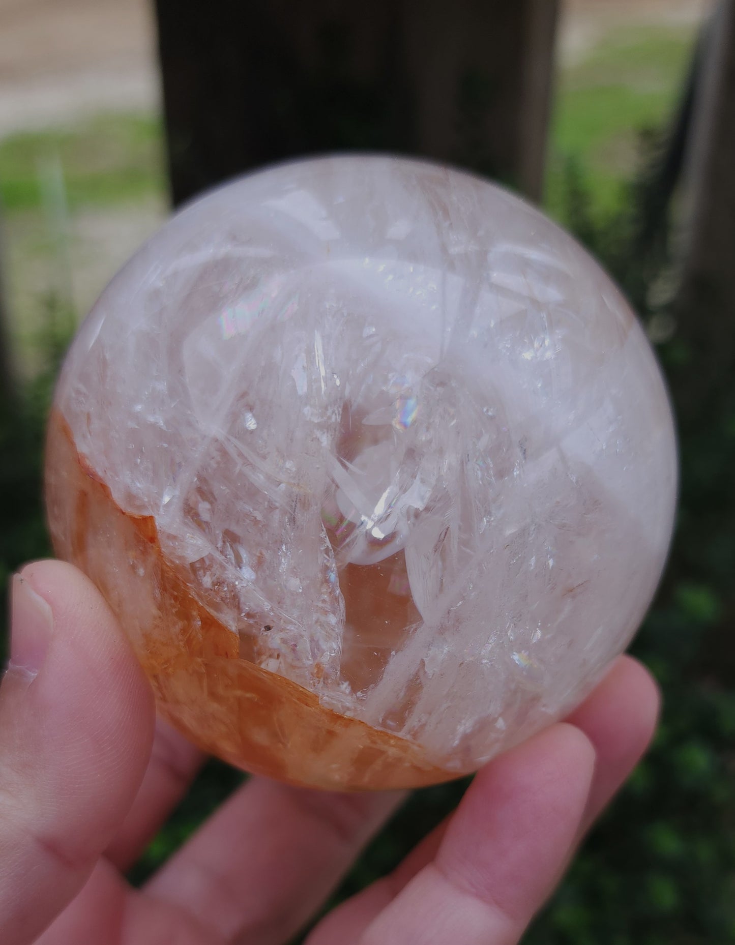 Fire Quartz (Hematoid) Sphere 7.3 cm