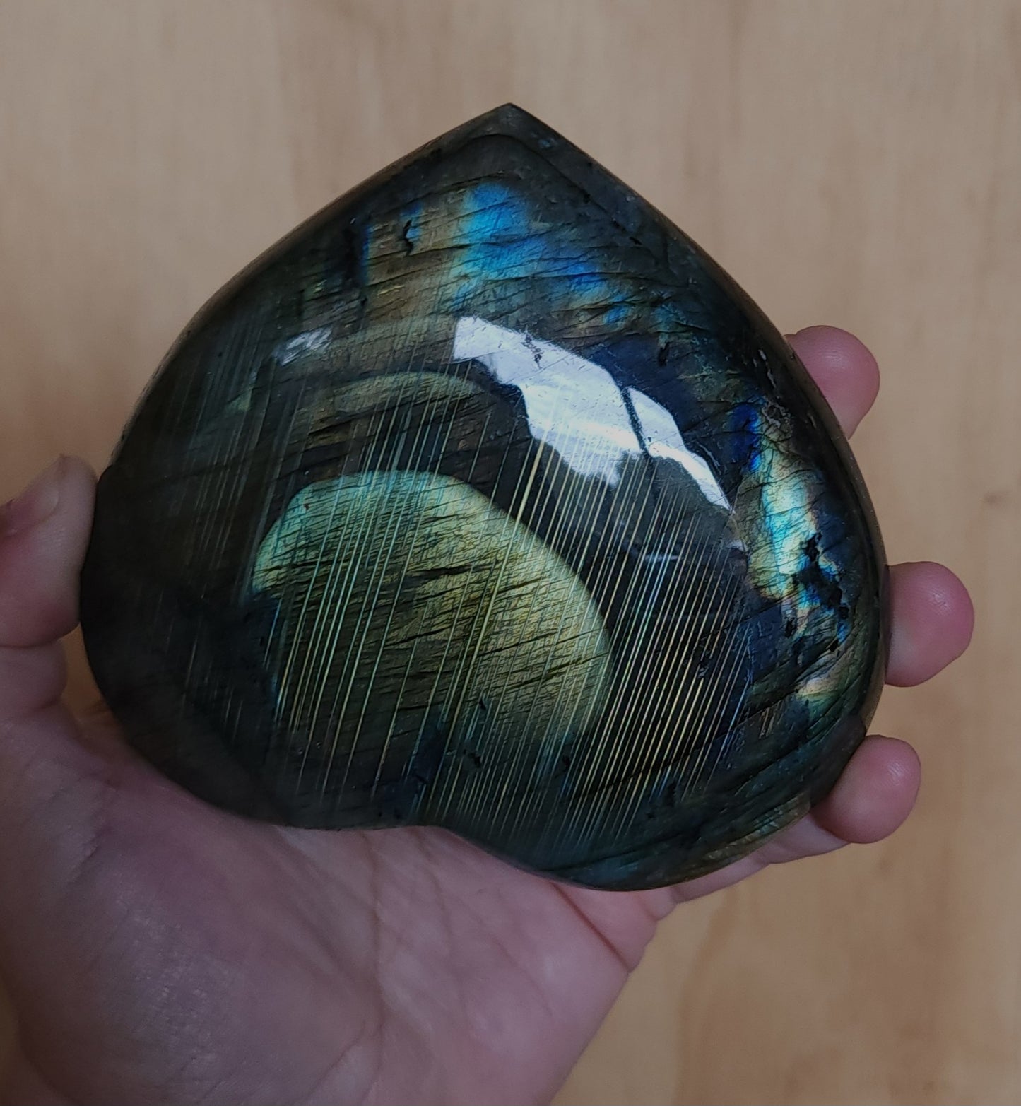 Labradorite Heart