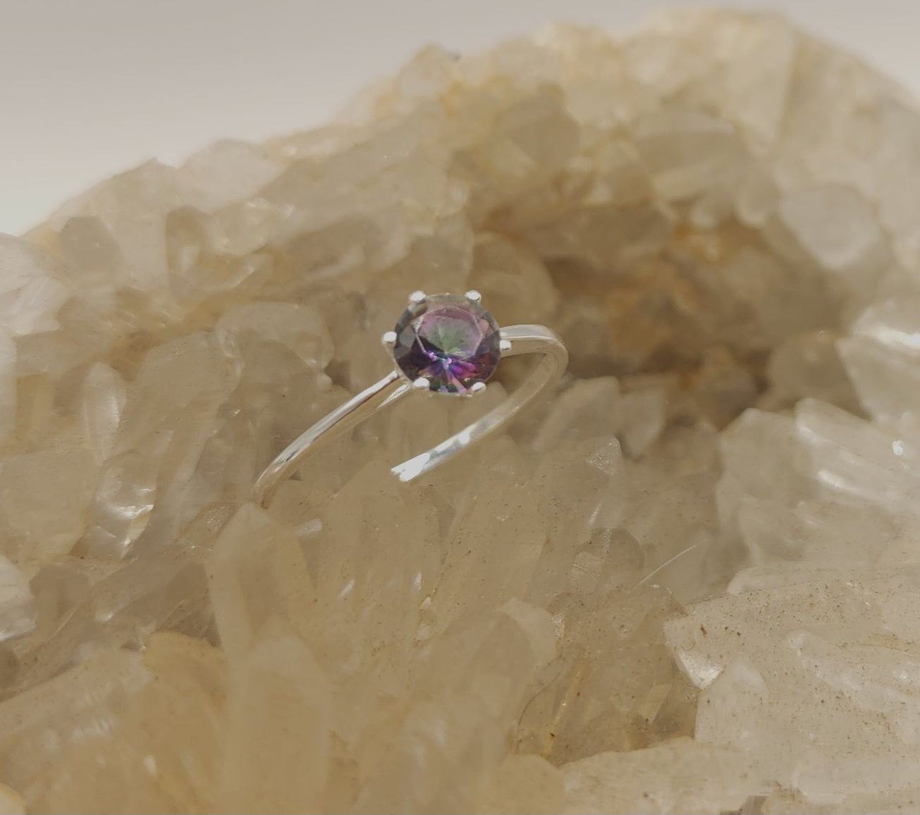 Mystic Topaz Sterling Silver Ring