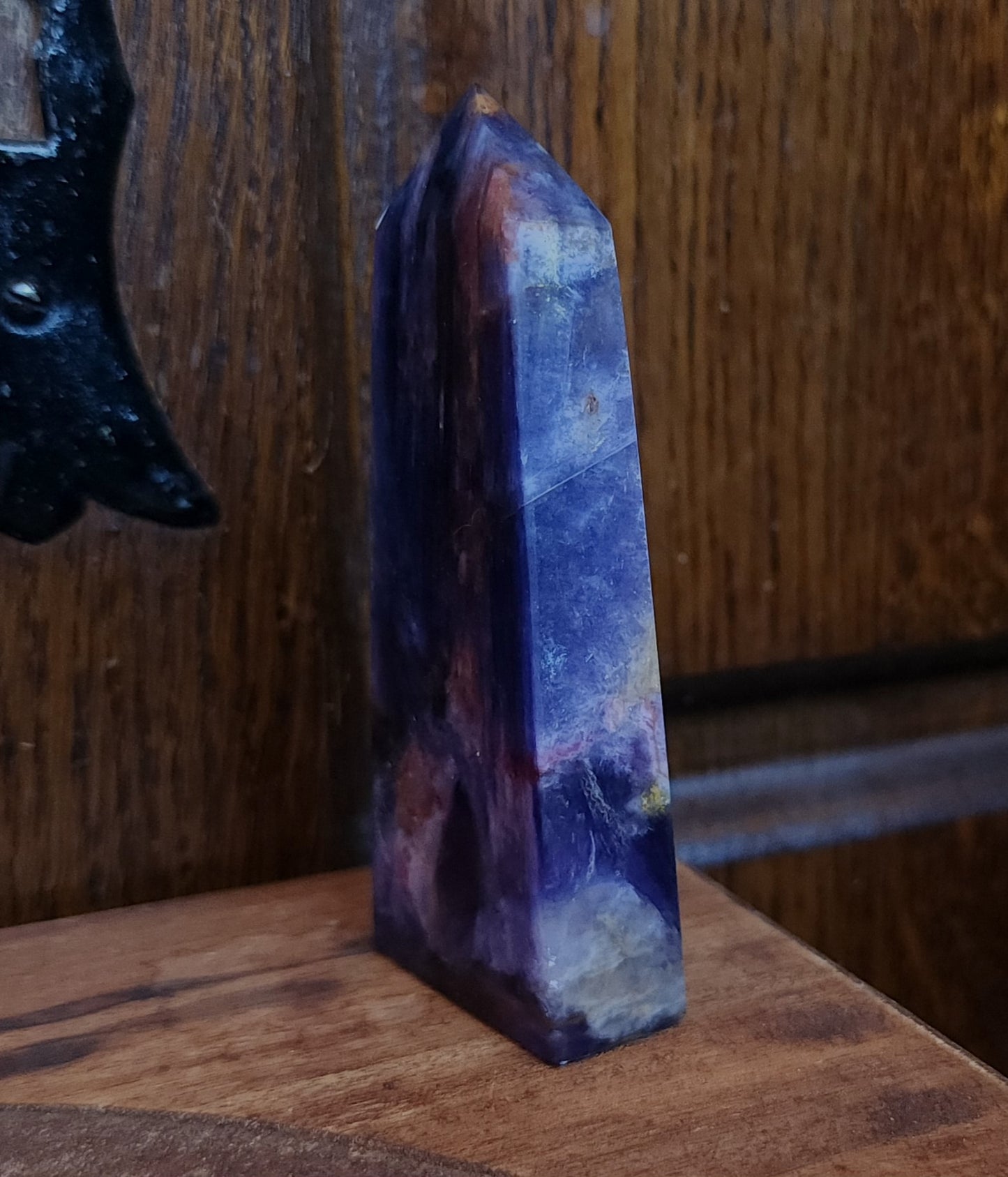 Rubellite Tourmaline in Lepidolite Mica Point