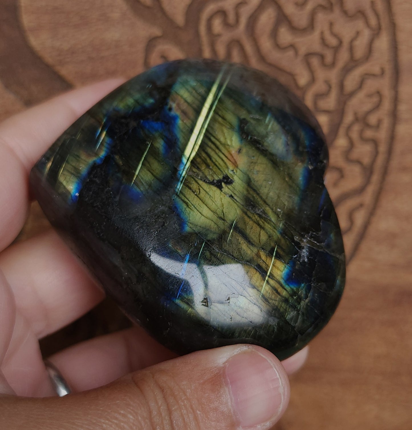 Labradorite Heart