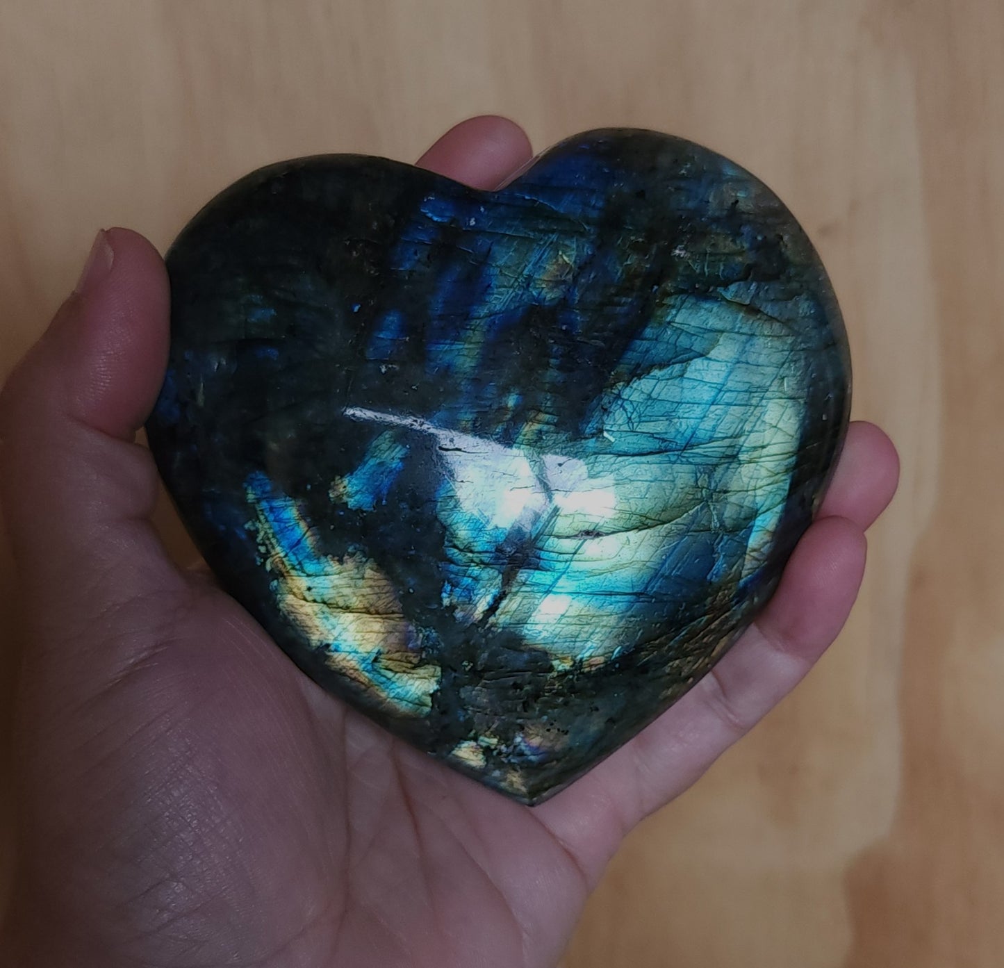 Labradorite Heart
