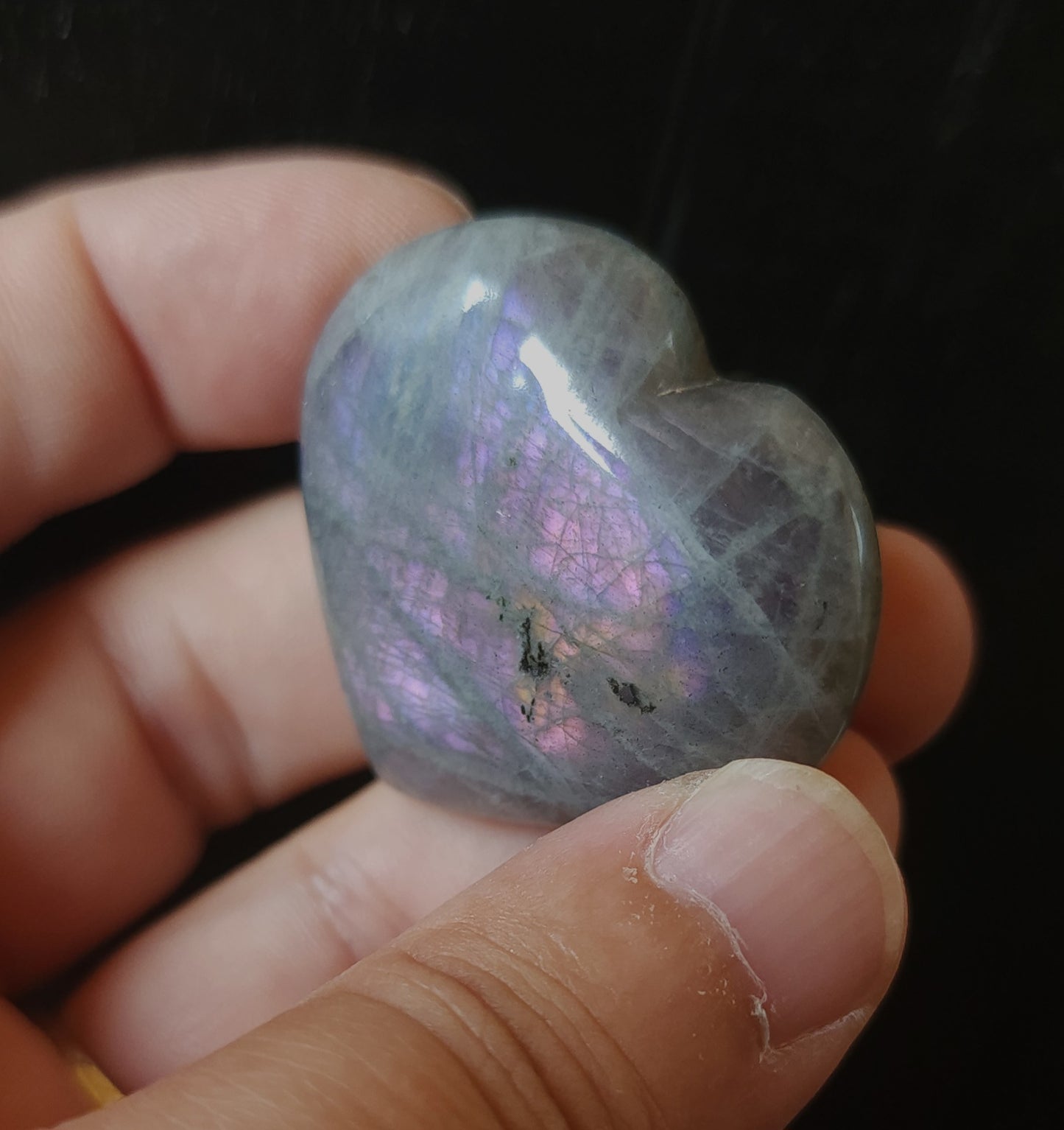 Purple Labradorite Heart