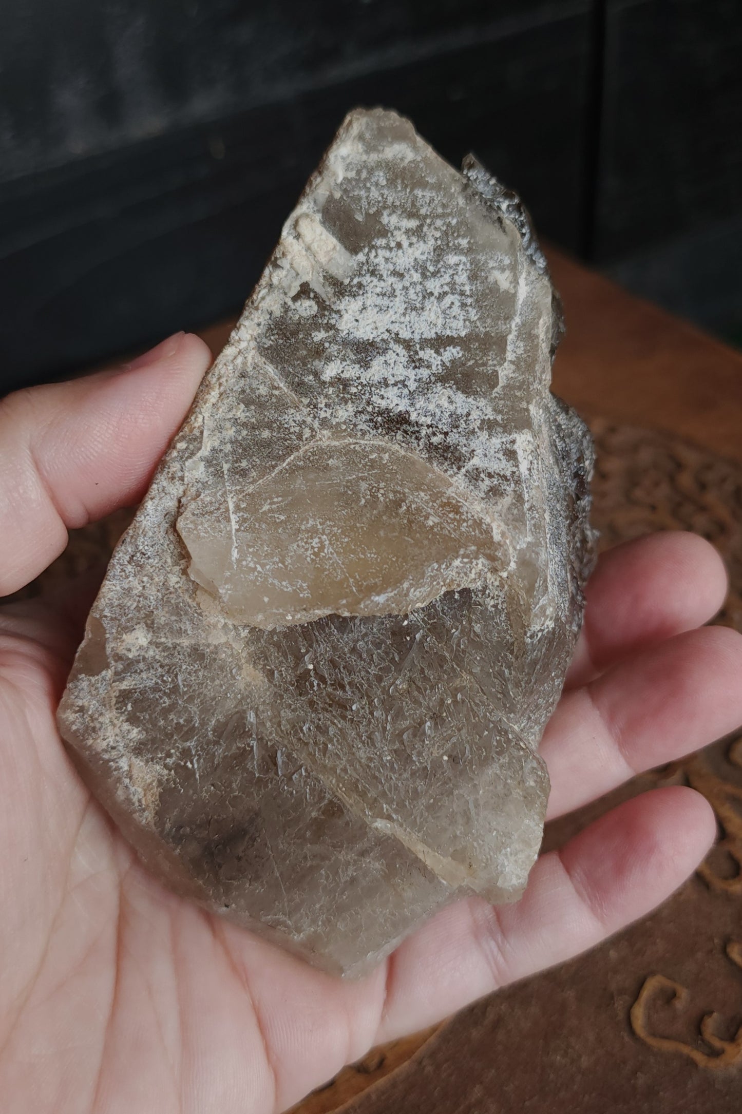 Celestial Smoky Quartz Formation With Stand