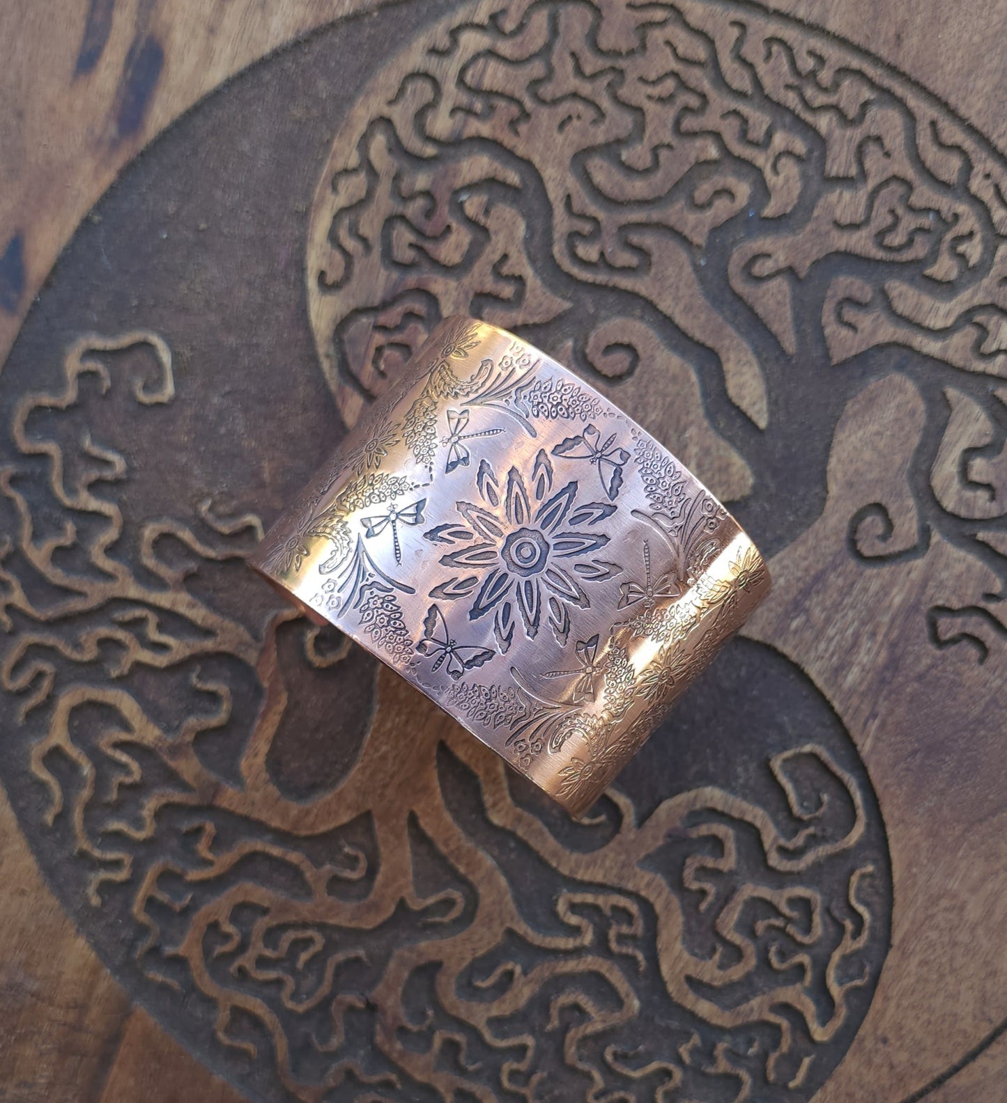 Spring Garden Extra Wide Copper Cuff