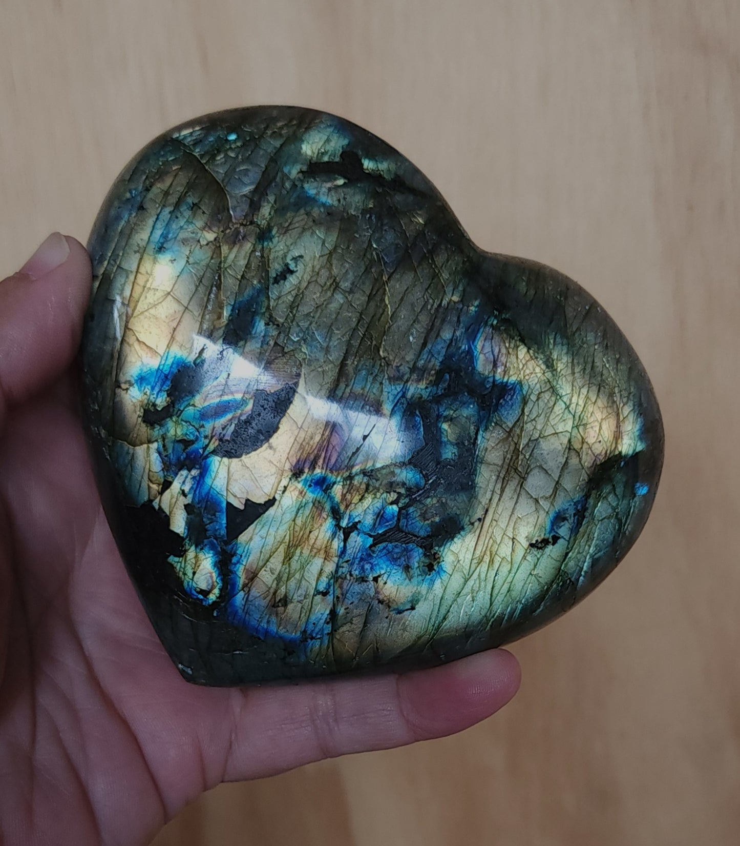 Labradorite Heart