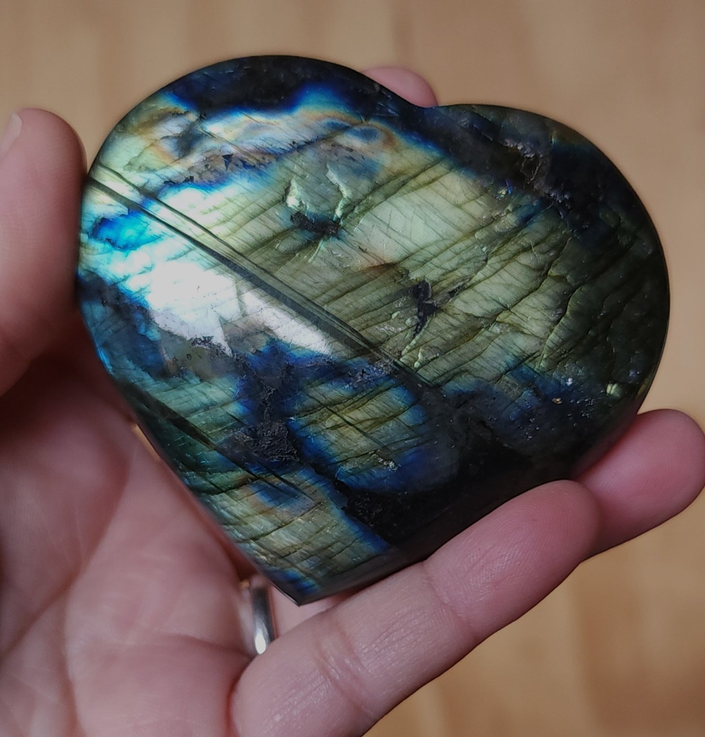 Labradorite Heart