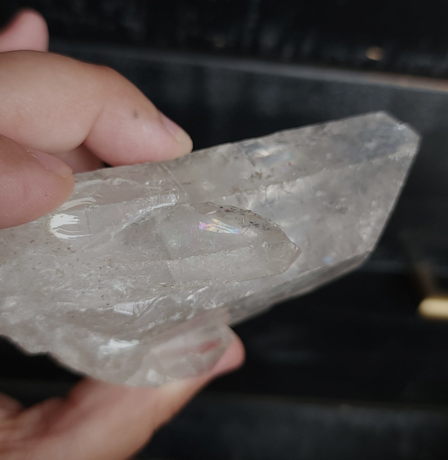 Clear Quartz Cluster With Stand