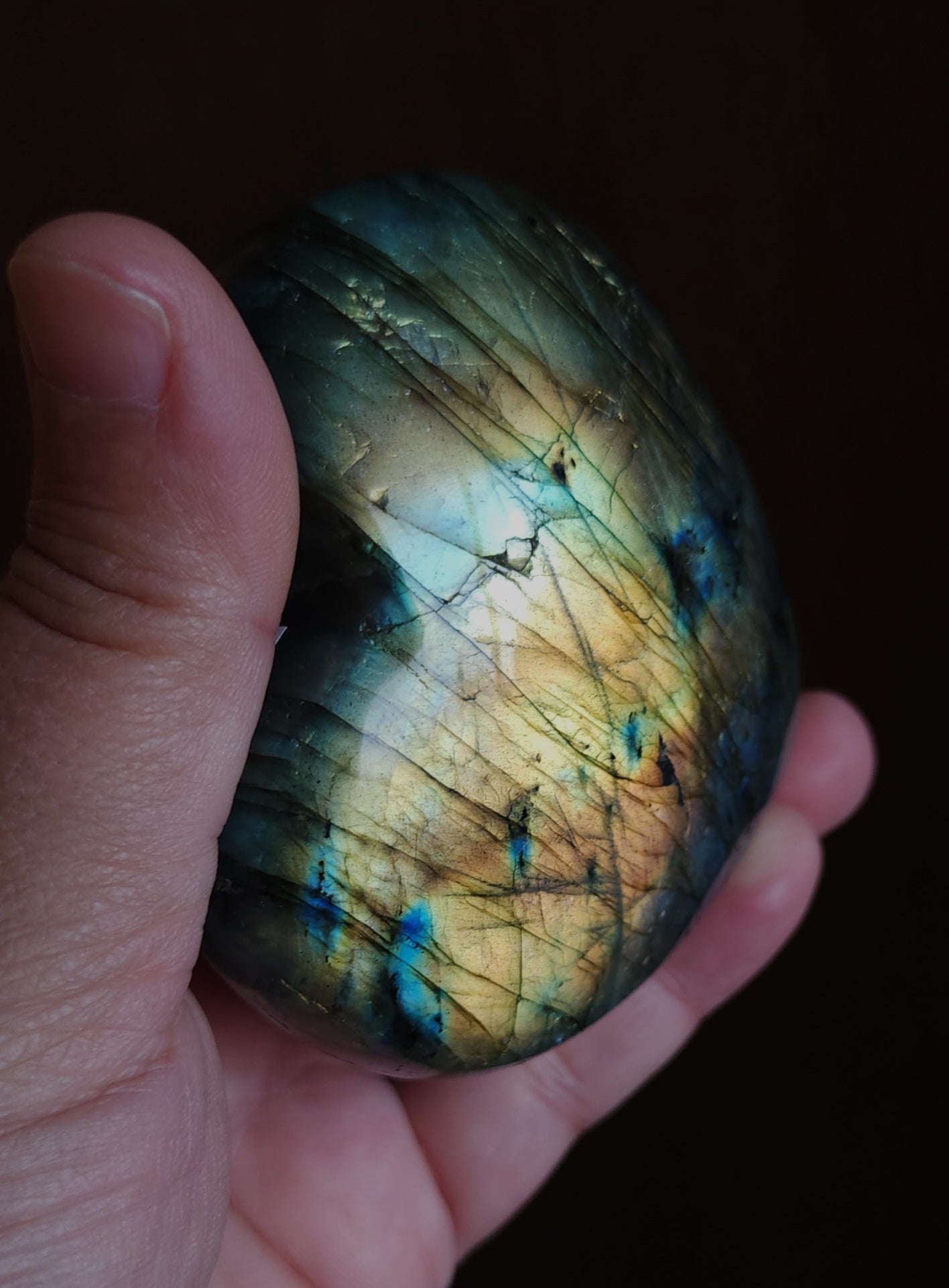 Labradorite Heart