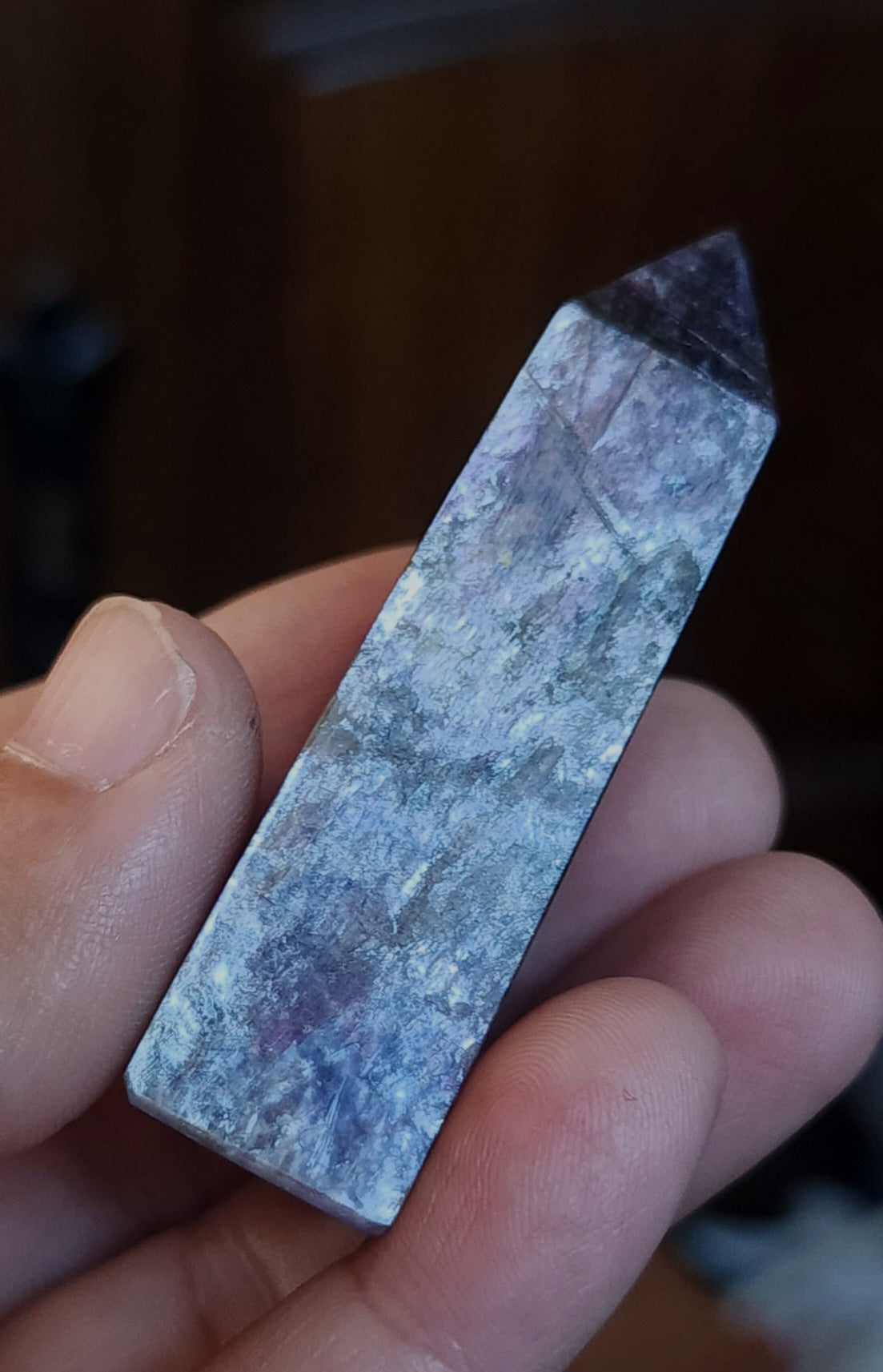 Rubellite Tourmaline in Lepidolite Mica Point