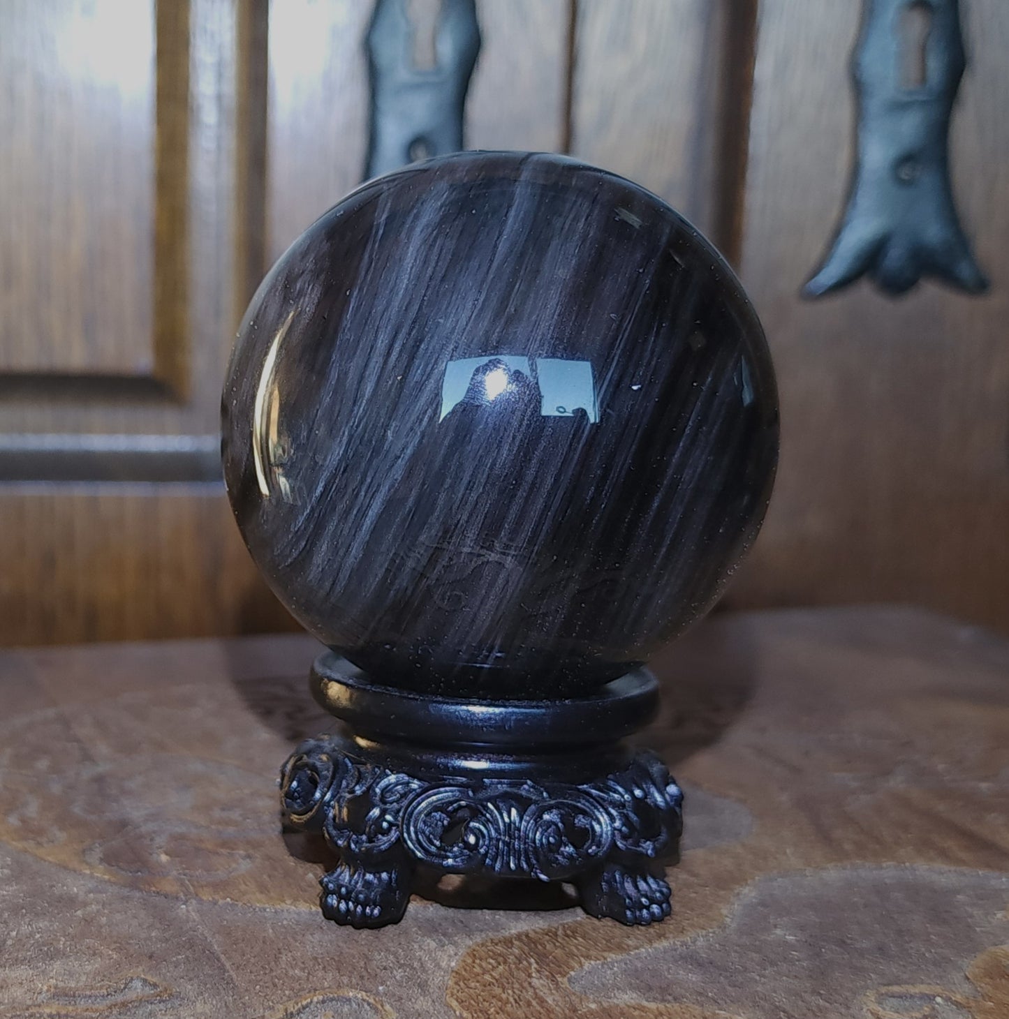 Silver Sheen Obsidian Sphere 6.5cm