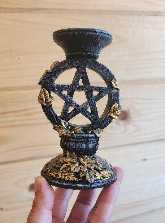 Pentacle Sphere Stand - Grey & Gold