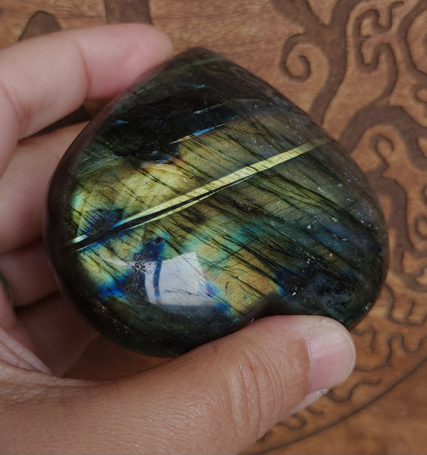 Labradorite Heart