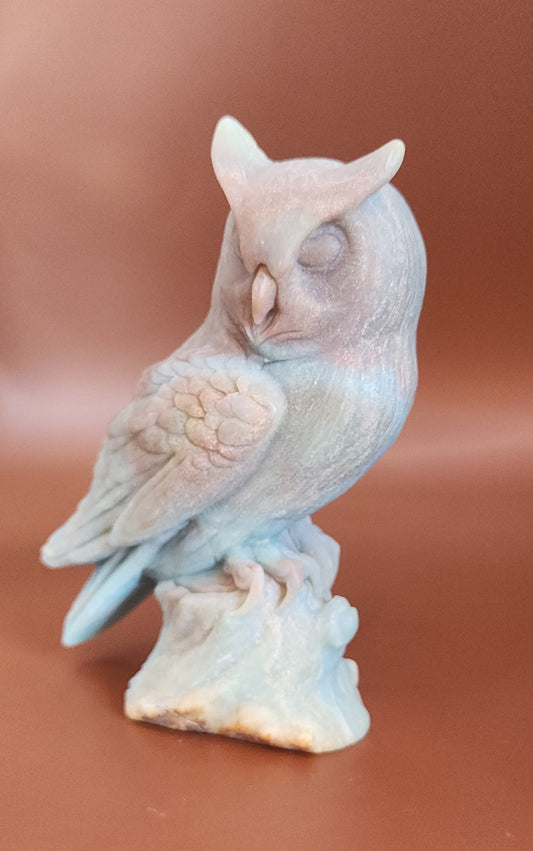 Hand Carved Amazonite Owl