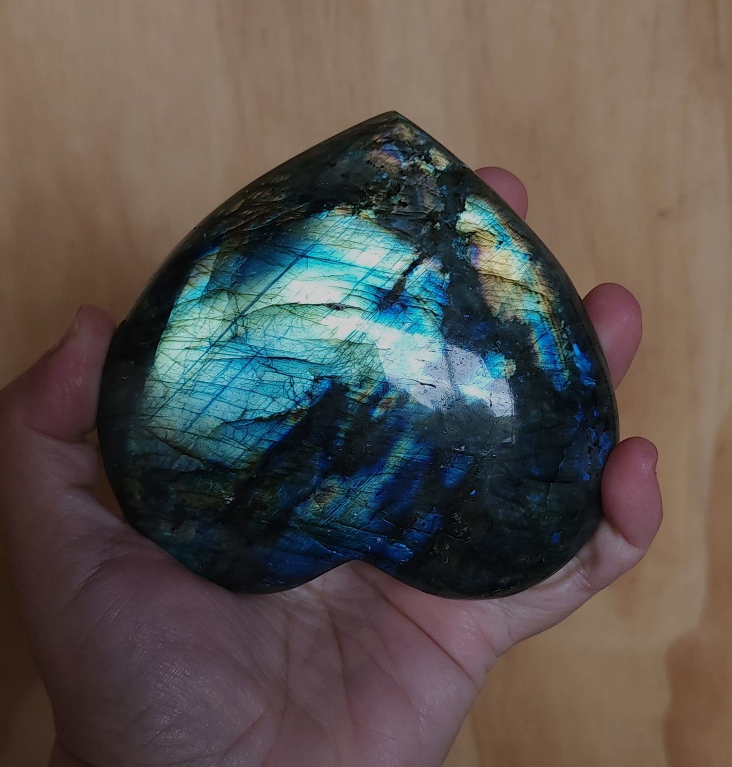 Labradorite Heart