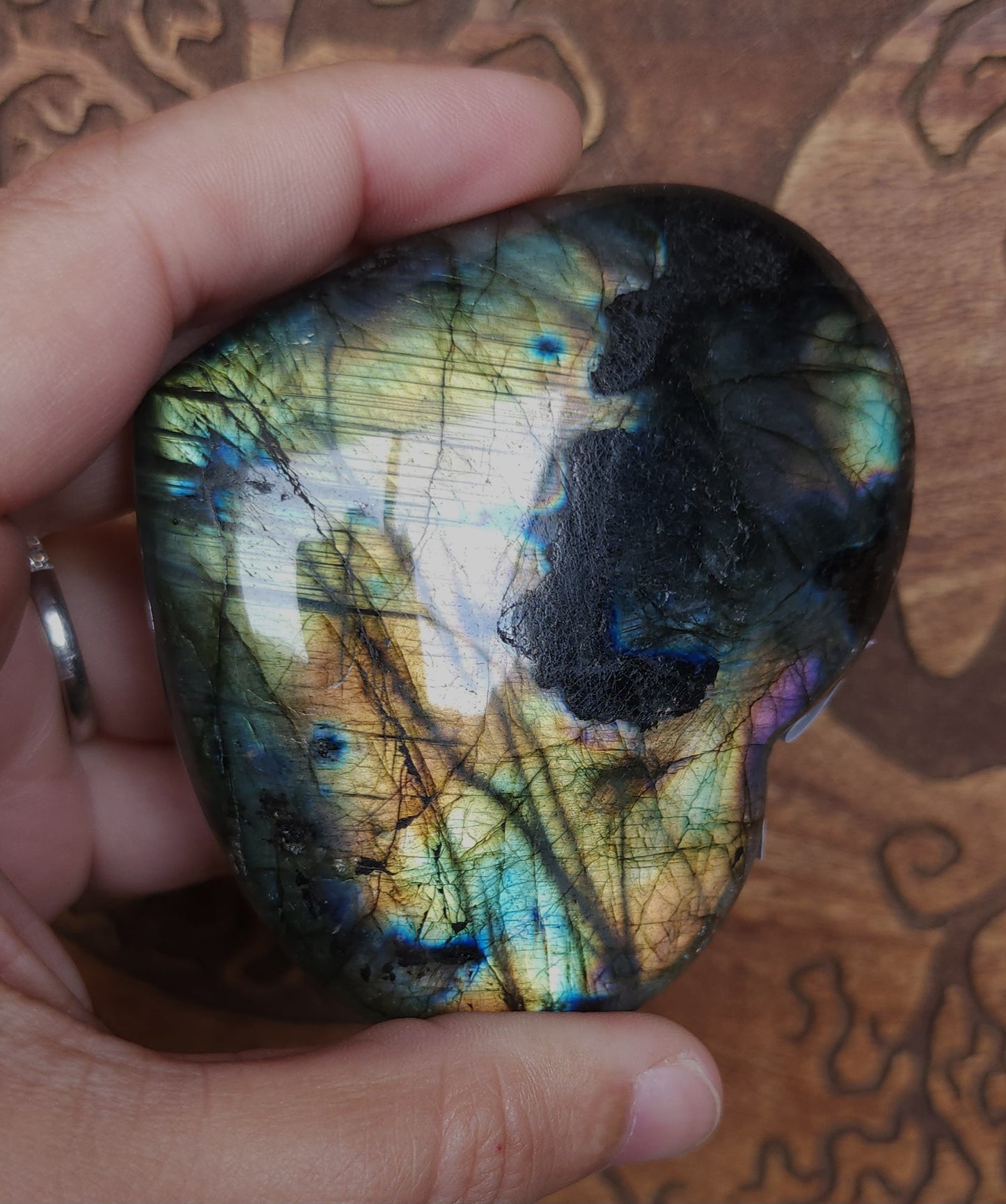 Labradorite Heart