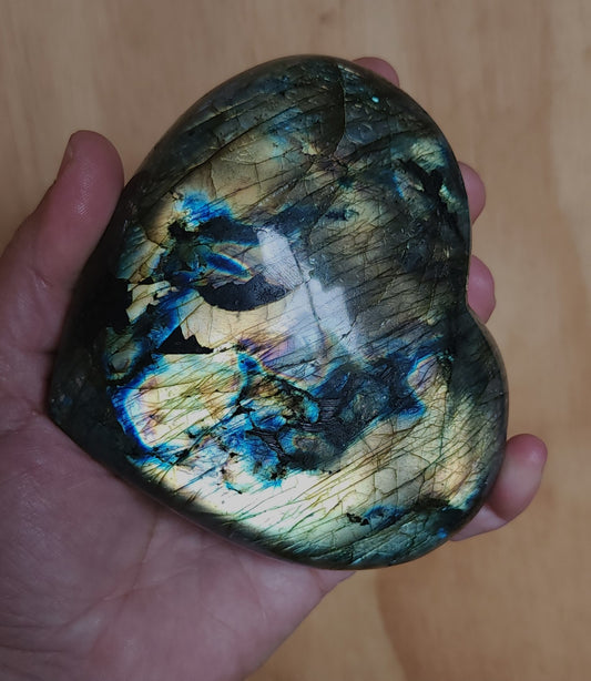 Labradorite Heart