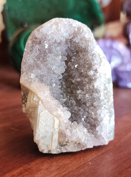 Amethyst & Calcite Druzy Cluster