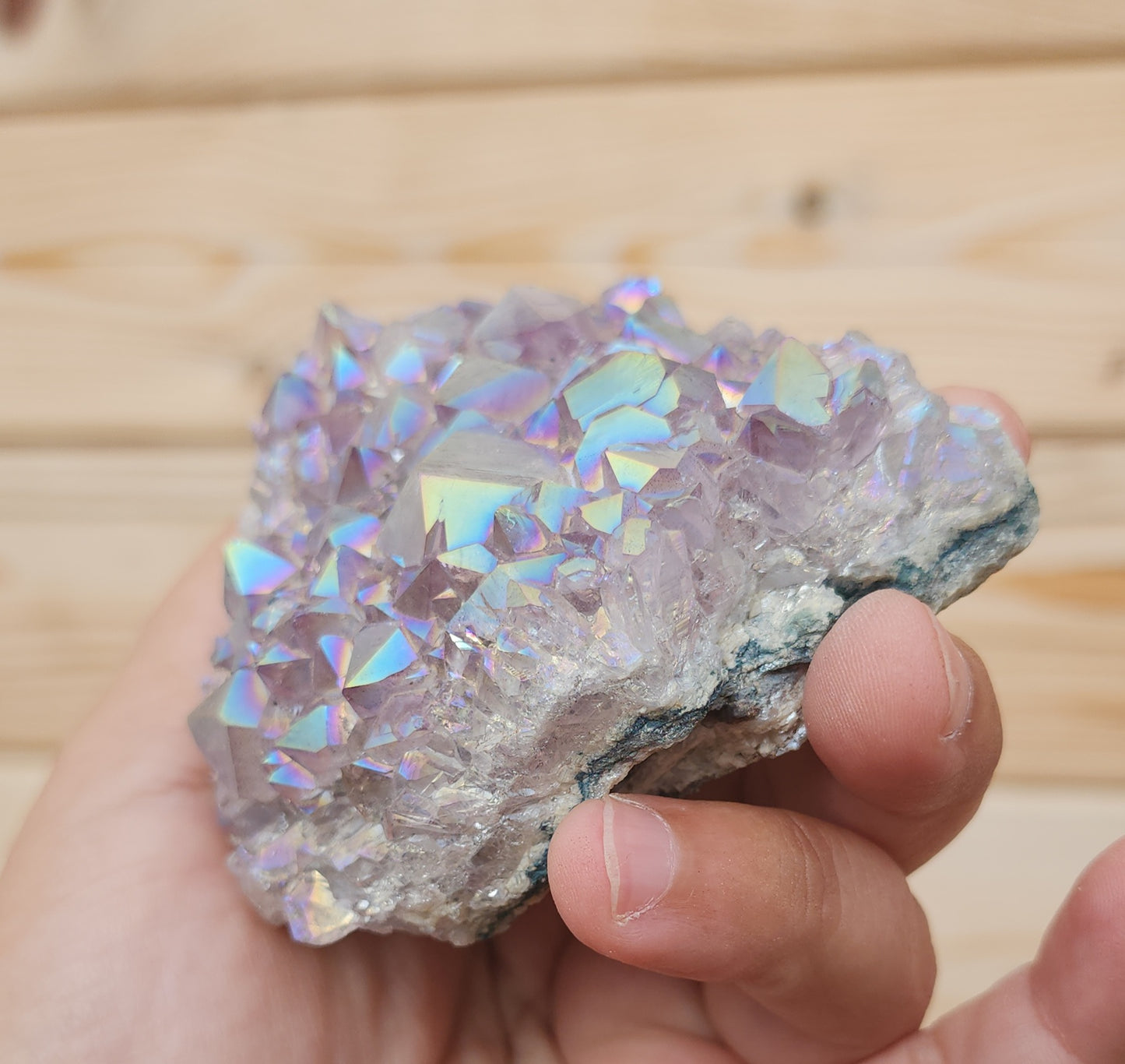 Tanzine Aura Amethyst Cluster