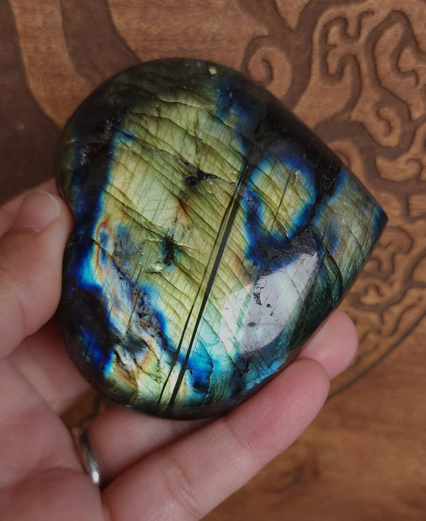 Labradorite Heart