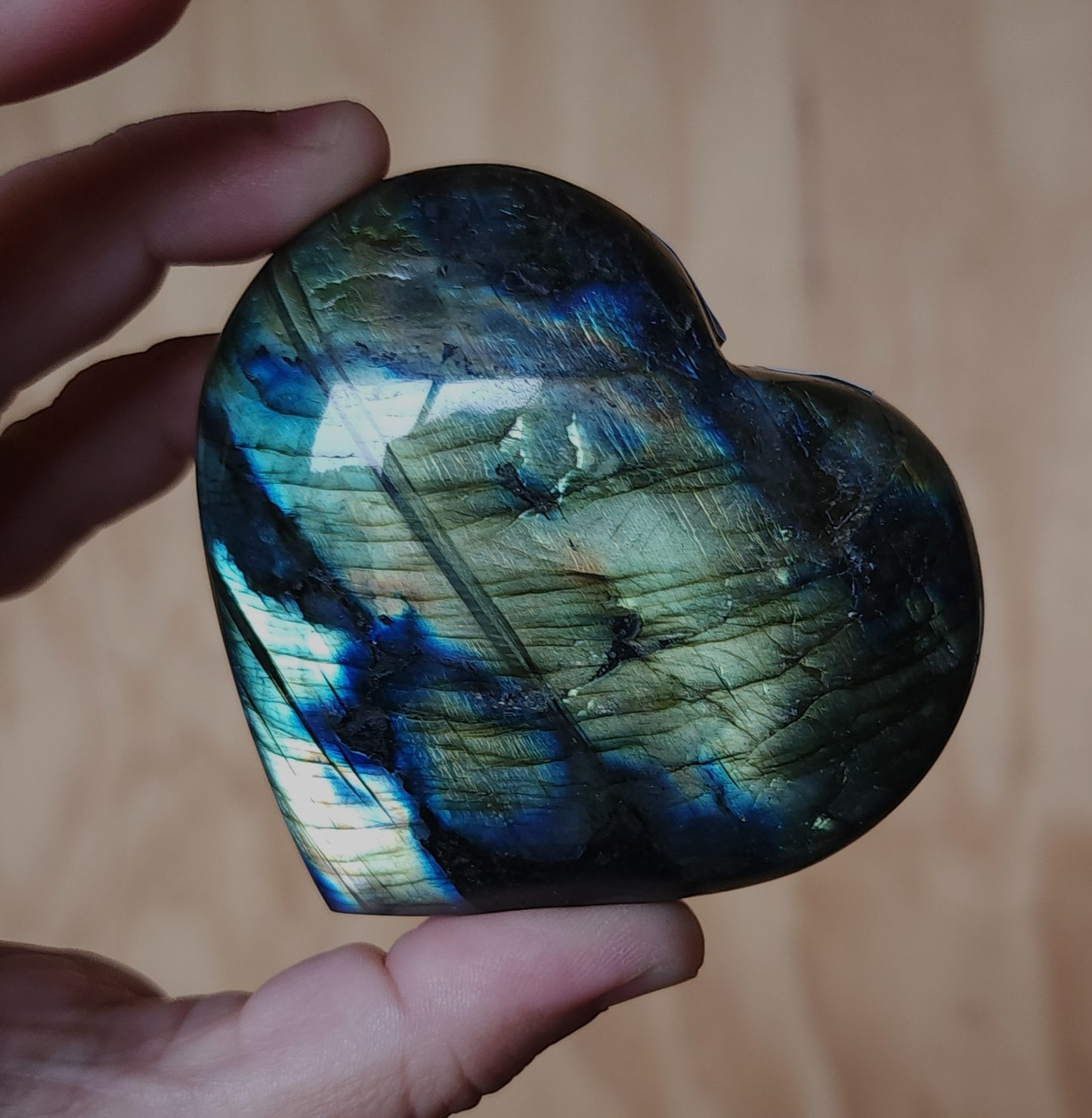 Labradorite Heart