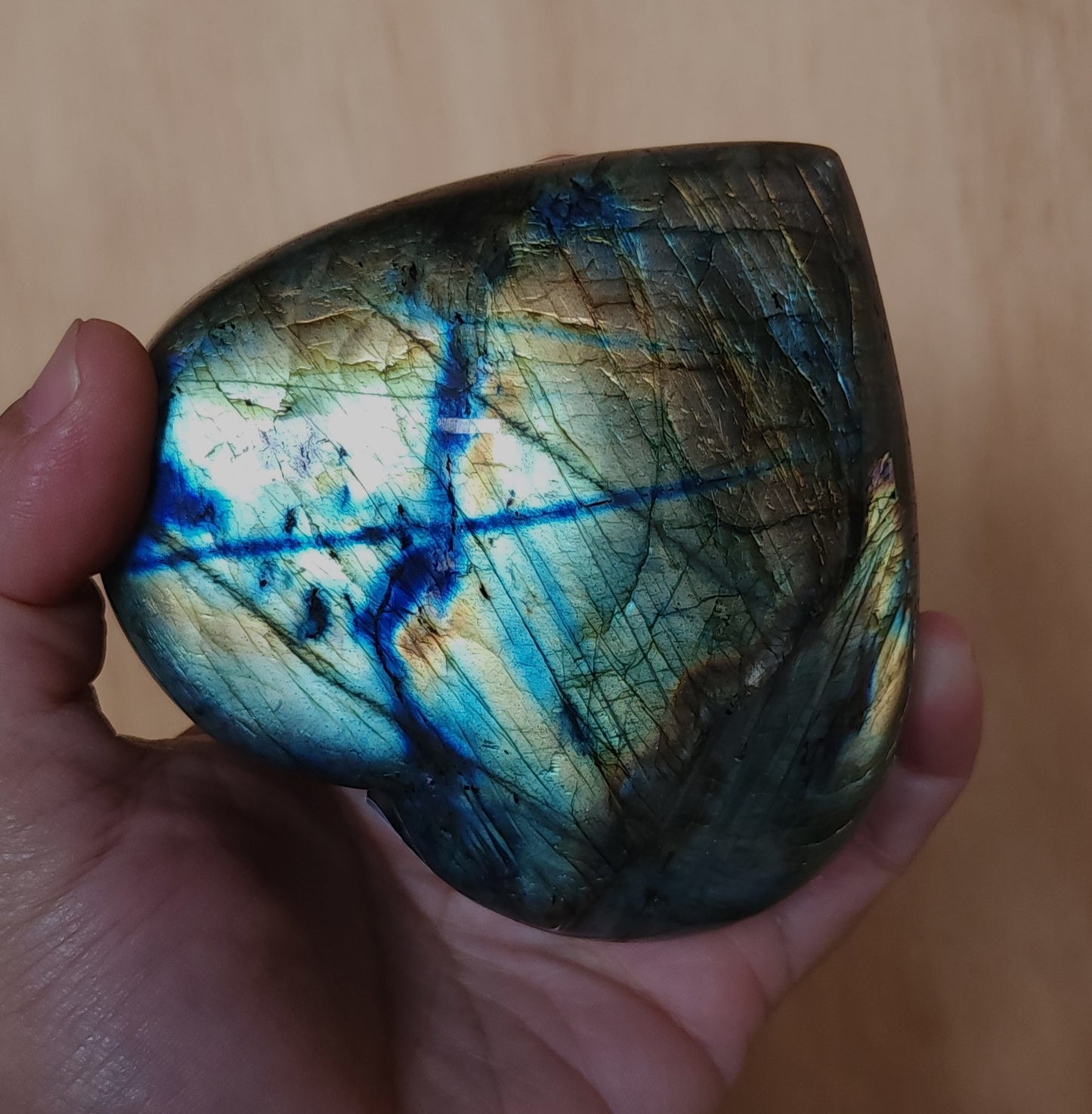 Labradorite Heart