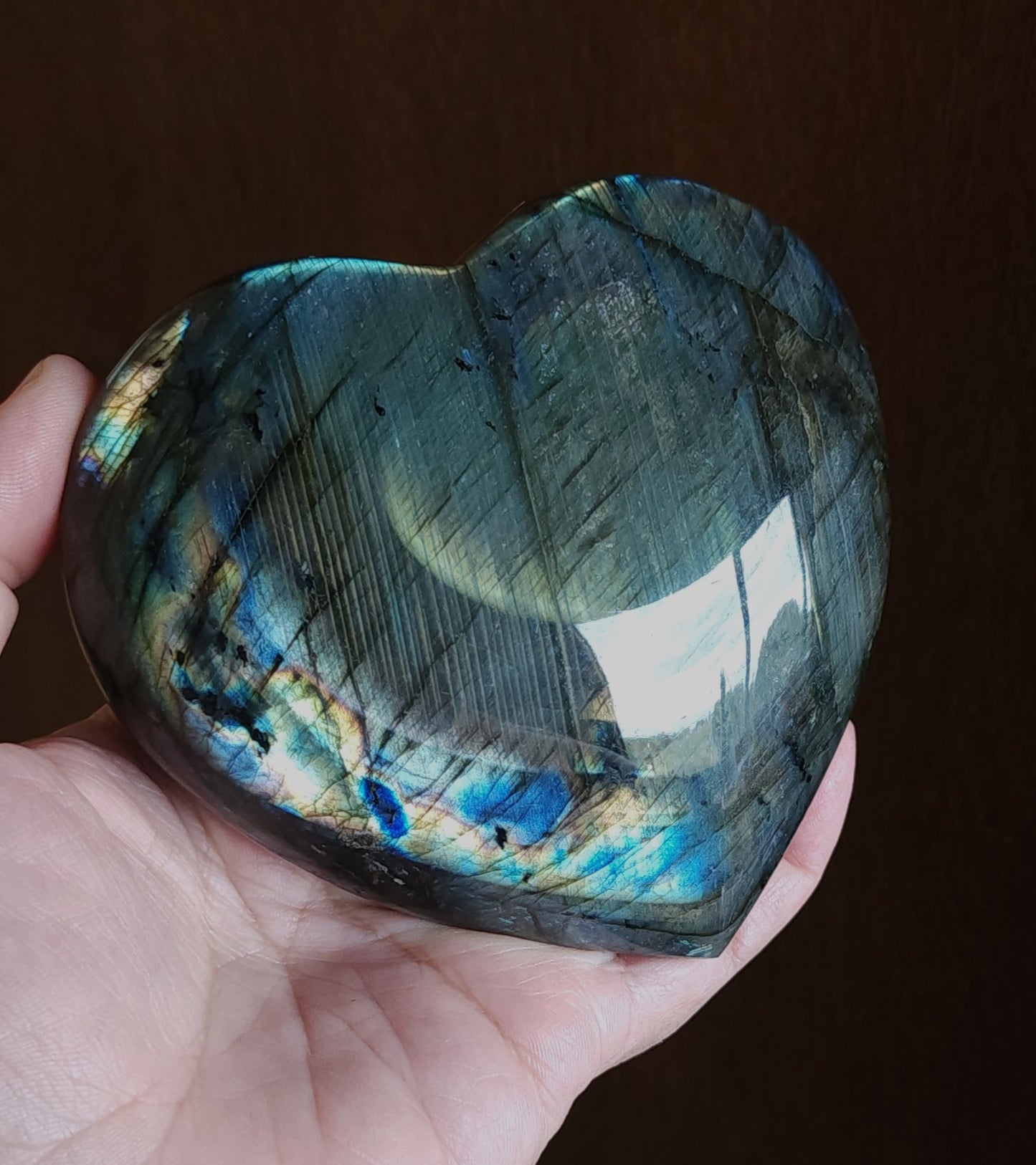 Labradorite Heart