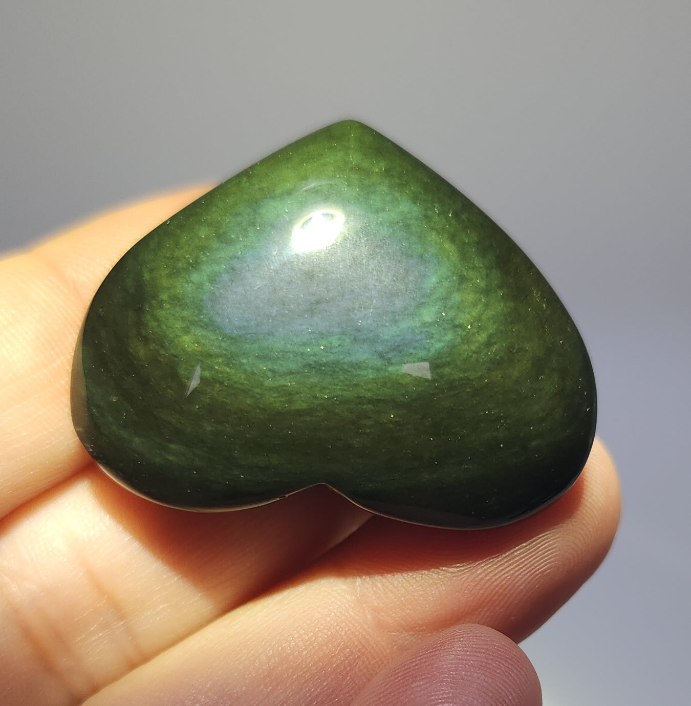 Rainbow Obsidian Heart