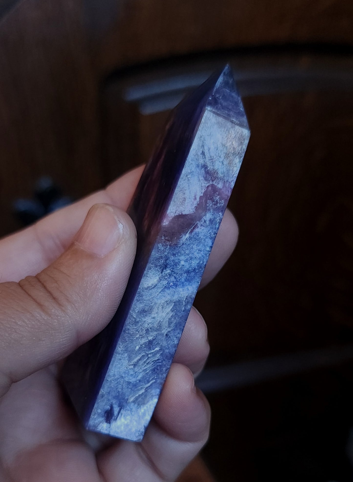 Rubellite Tourmaline in Lepidolite Mica Point