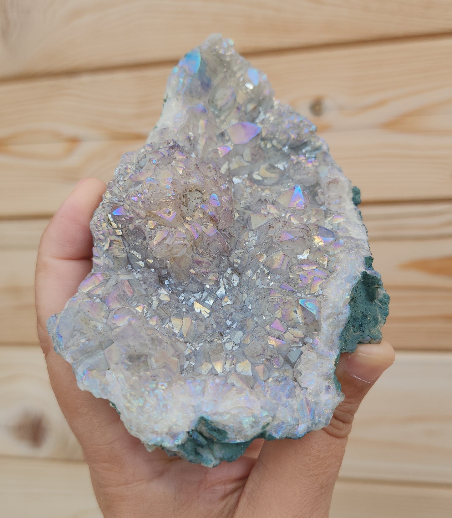 Tanzine Aura Amethyst Cluster