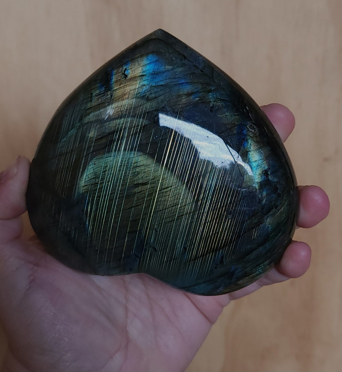 Labradorite Heart
