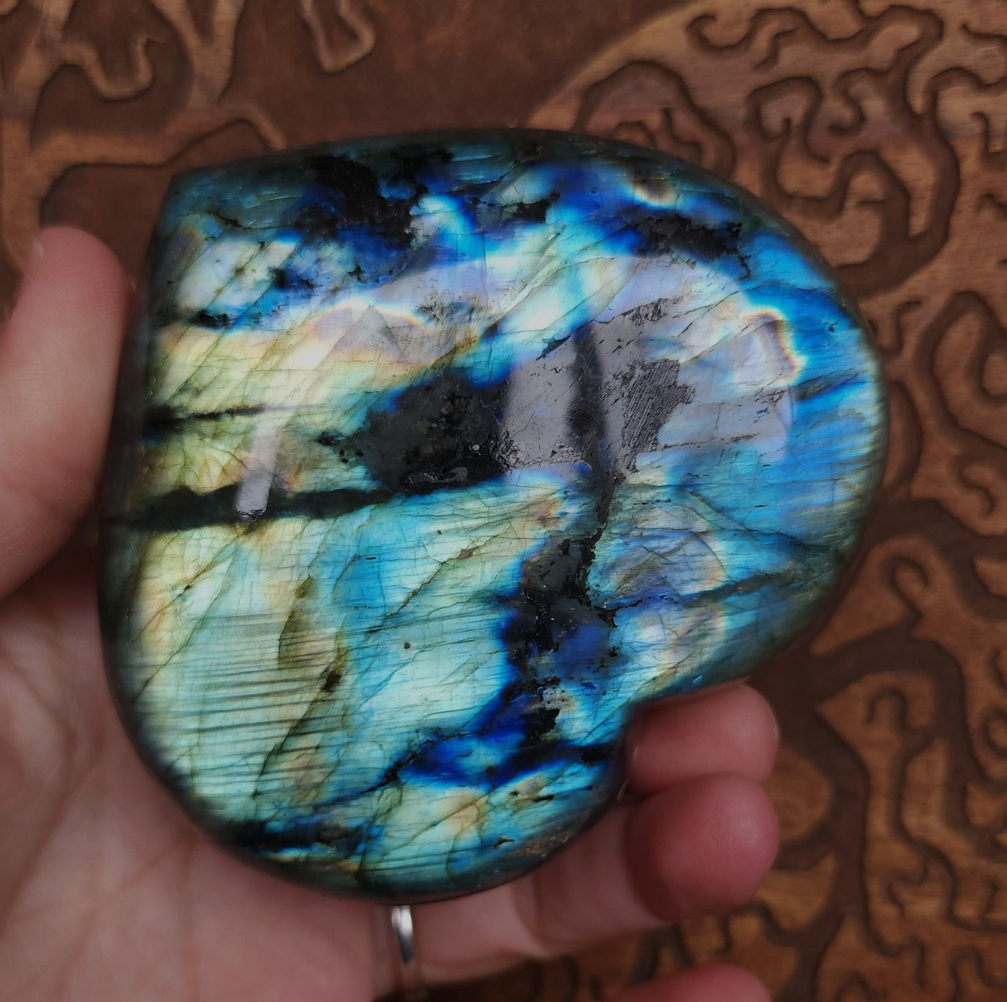 Labradorite Heart