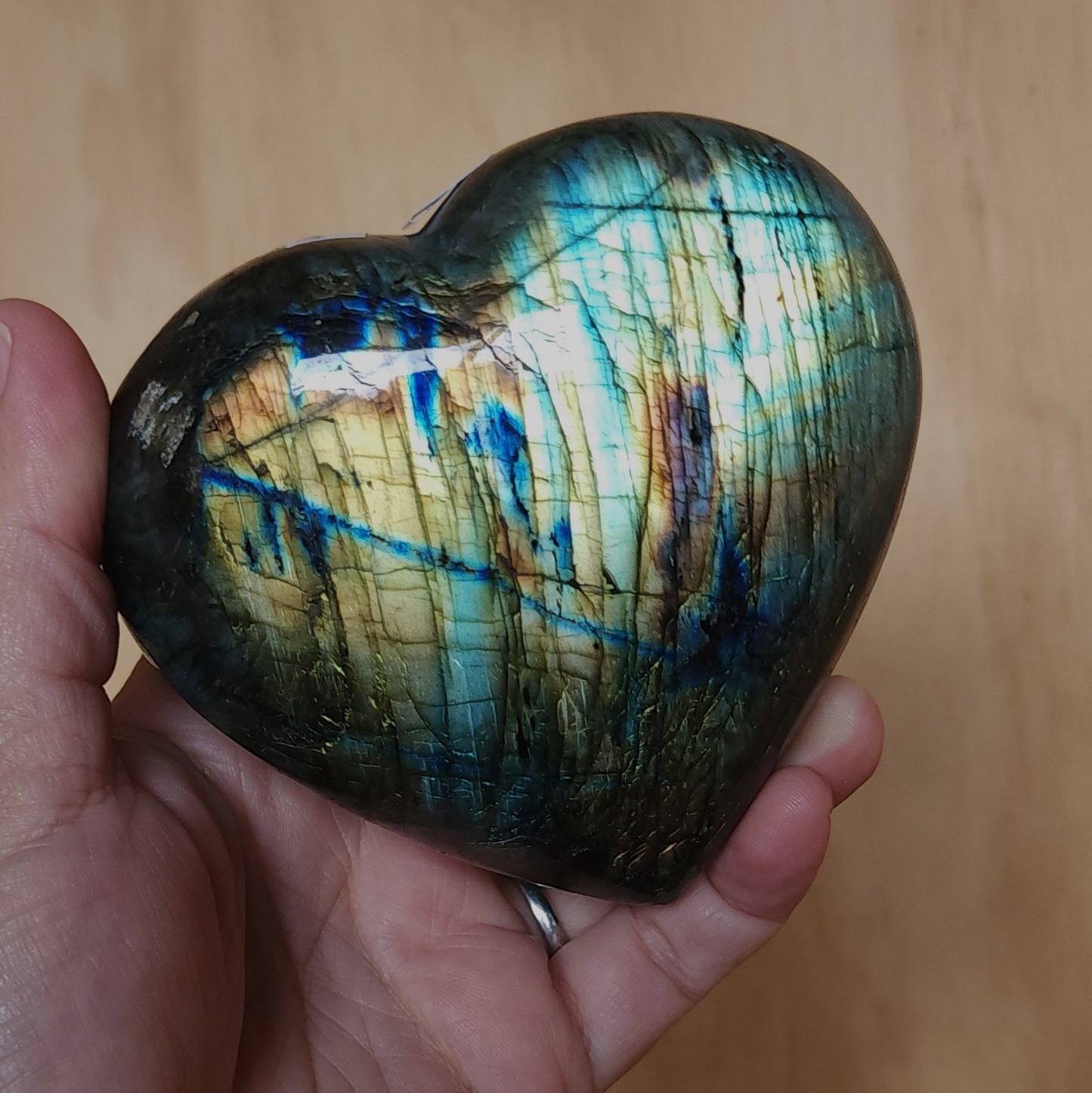 Labradorite Heart