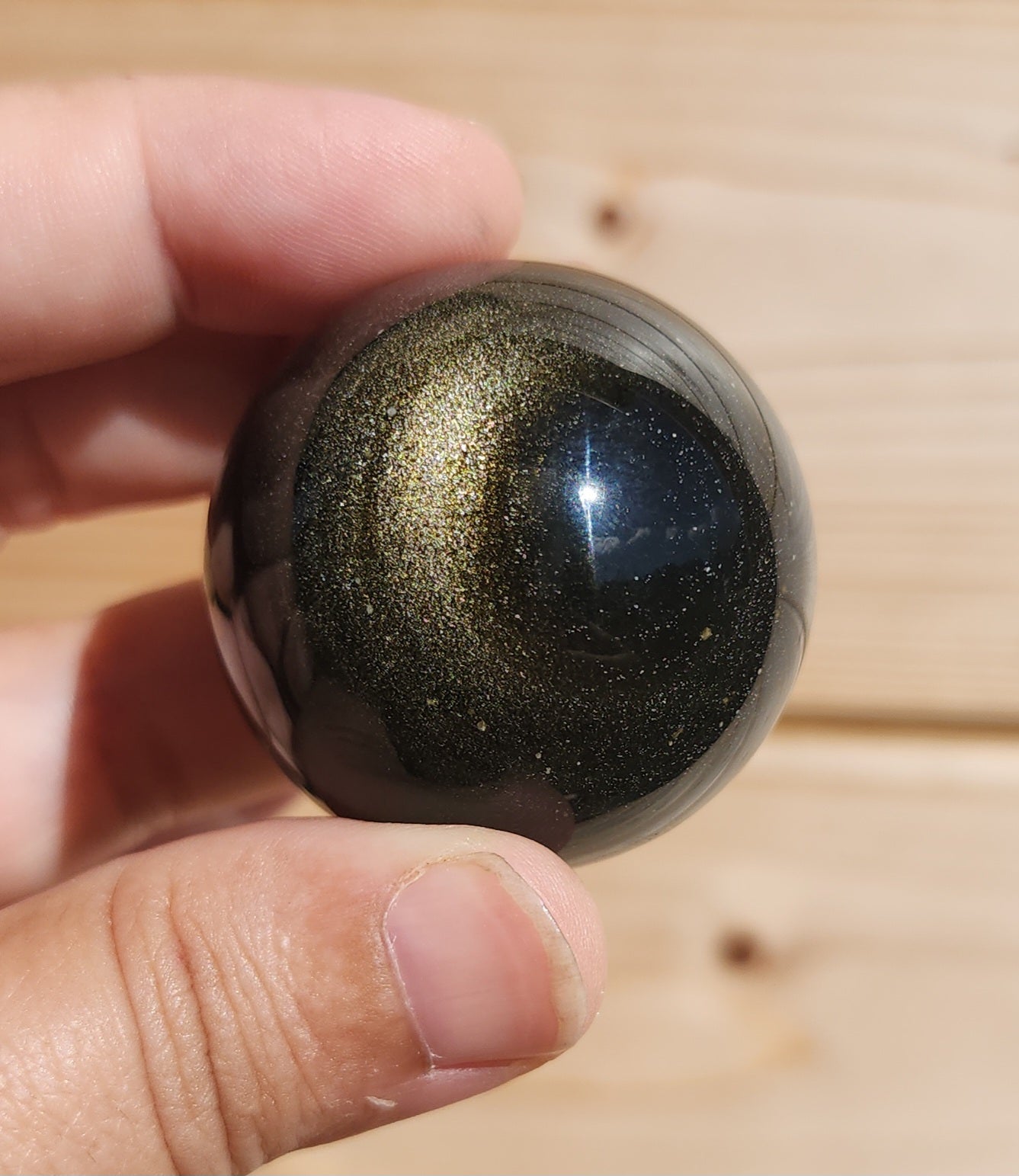 Gold Sheen Obsidian Sphere 3.9cm