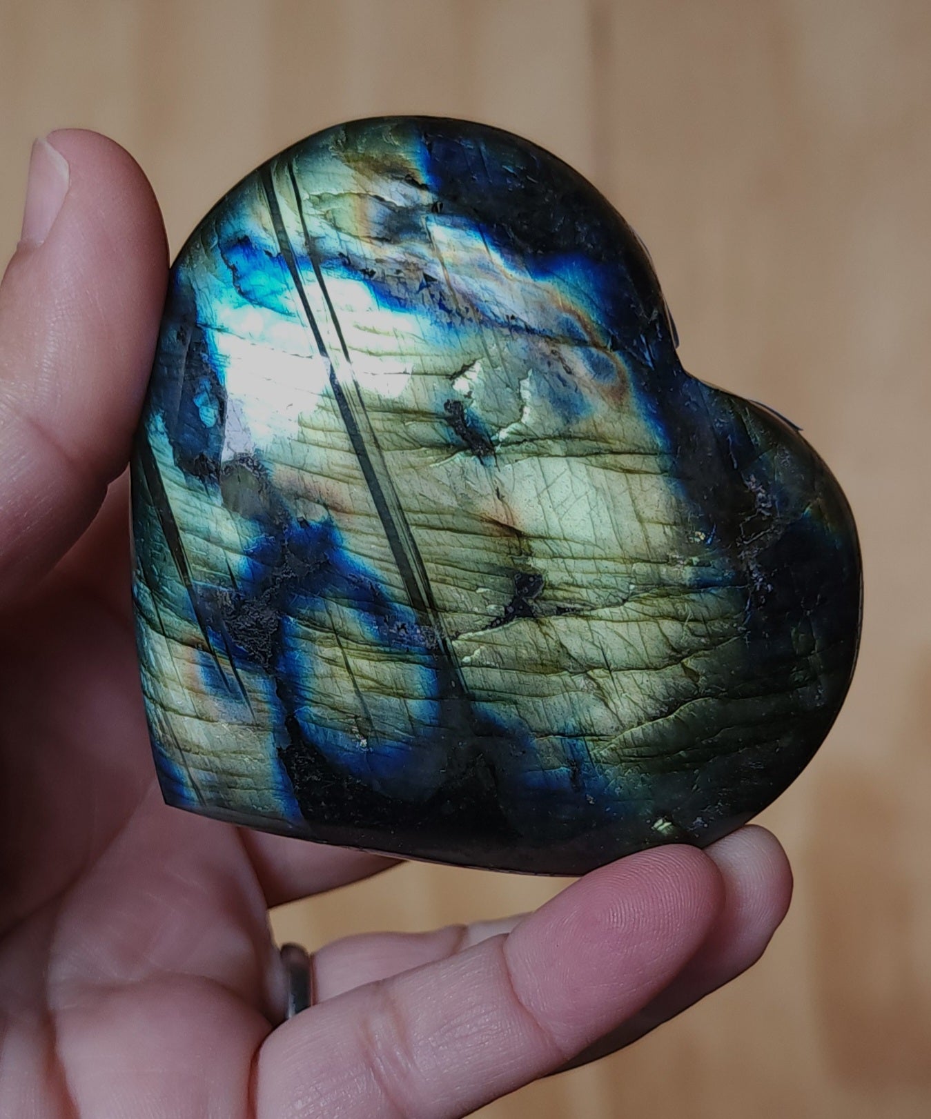 Labradorite Heart