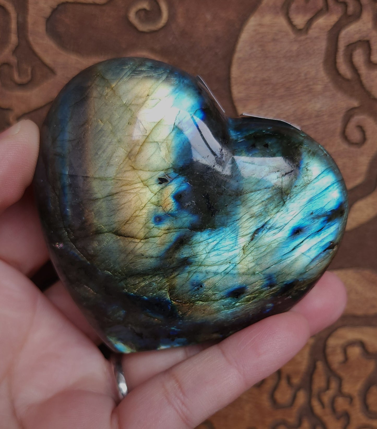 Labradorite Heart