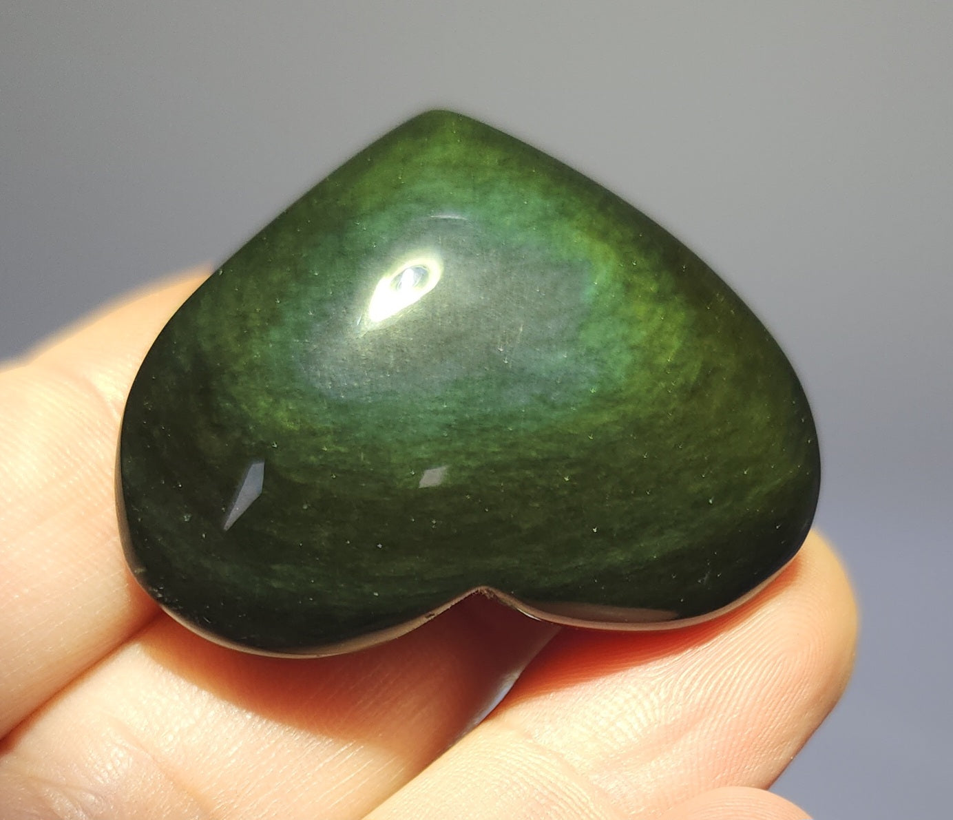 Rainbow Obsidian Heart