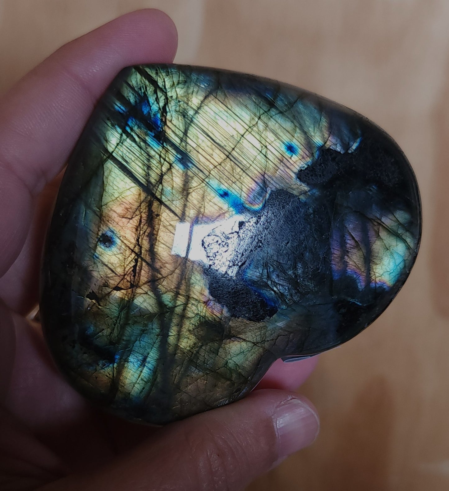 Labradorite Heart