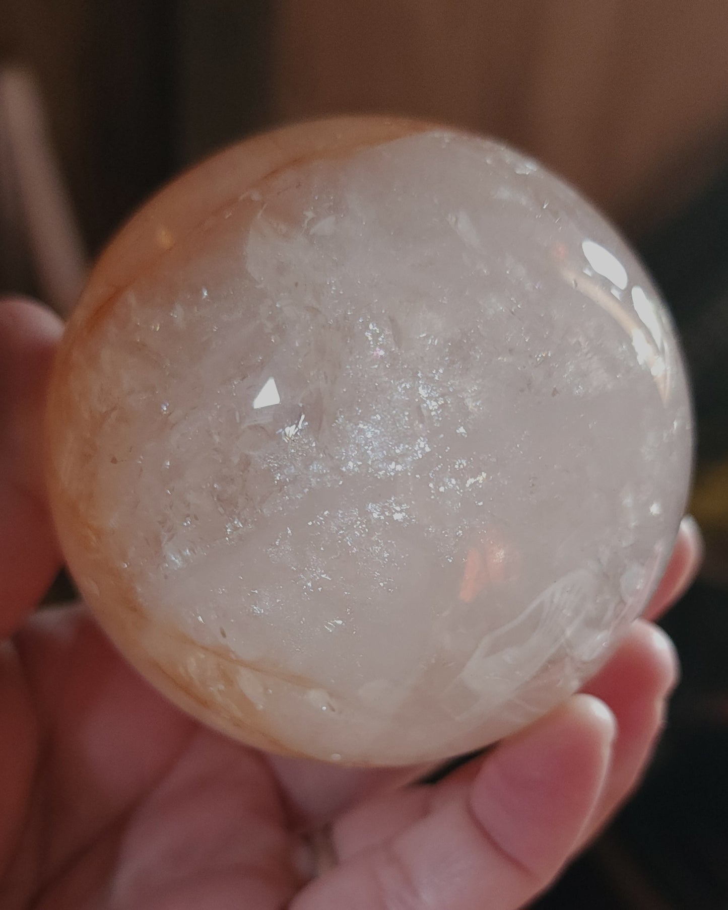 Fire Quartz (Hematoid) Sphere 7.3 cm