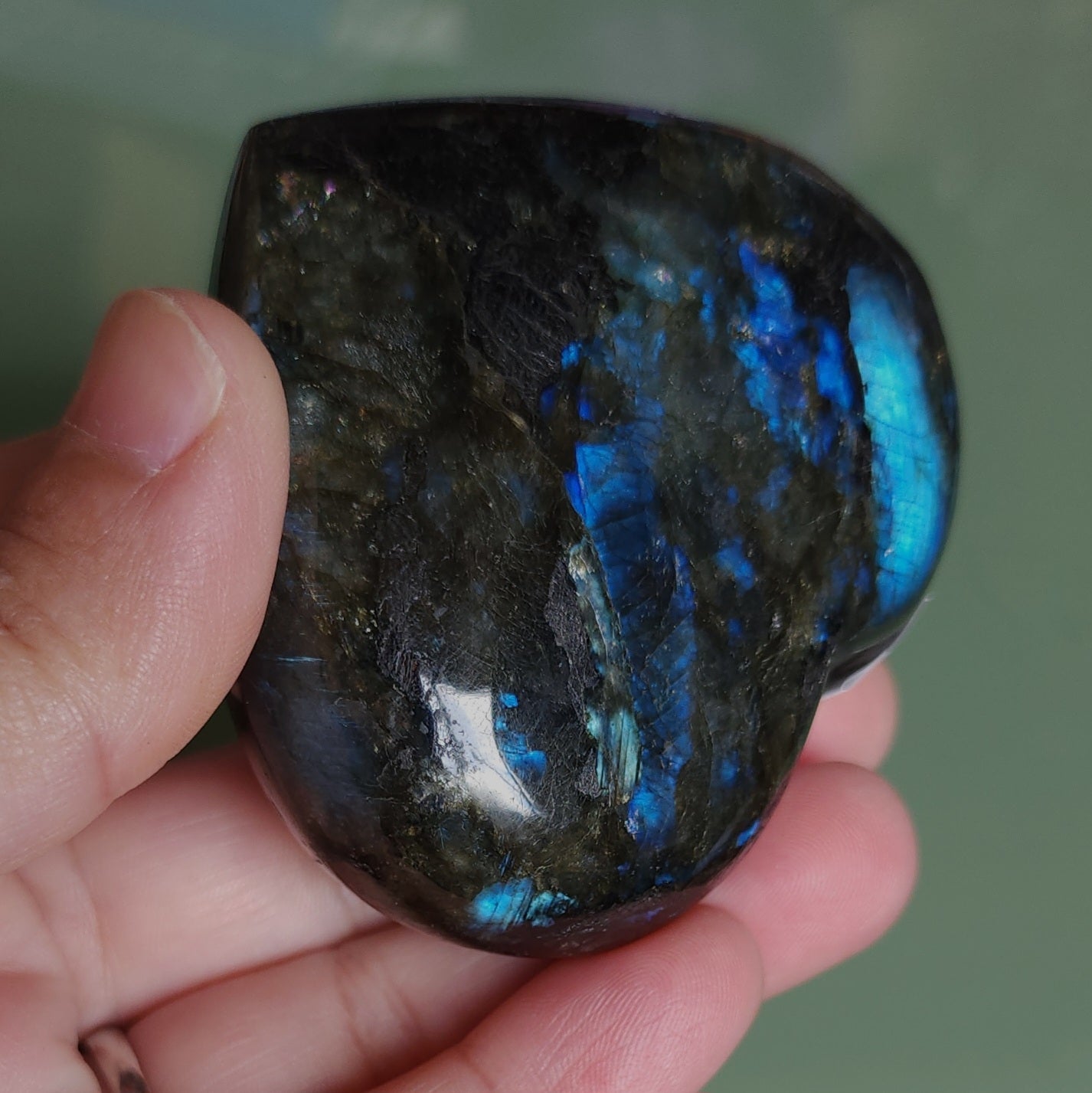 Labradorite Heart