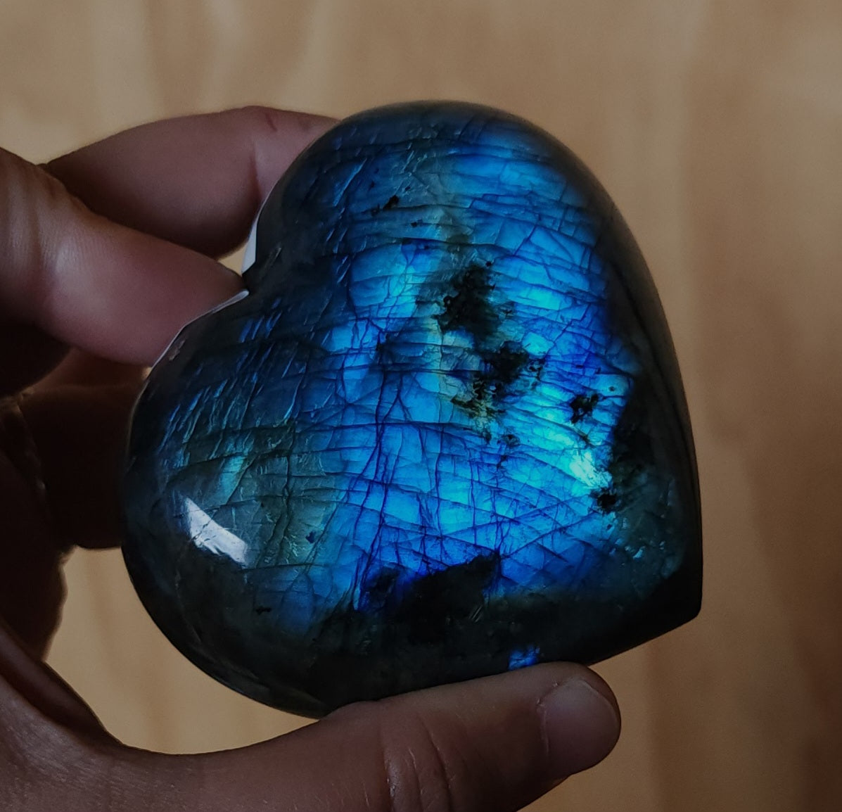 Labradorite Heart